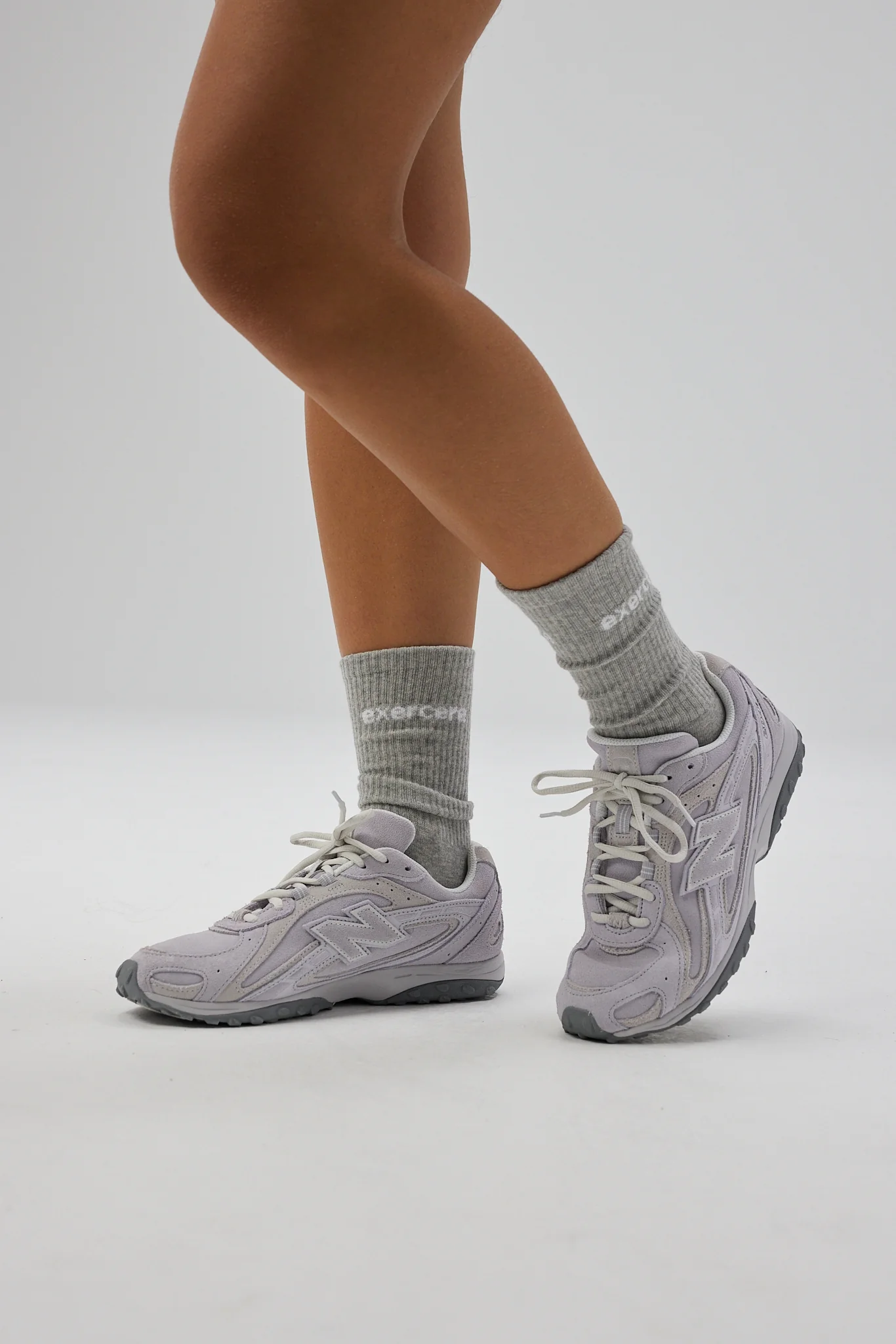 Logo Socks 3-Pack - White, Pecan Brown, Grey - Image 4