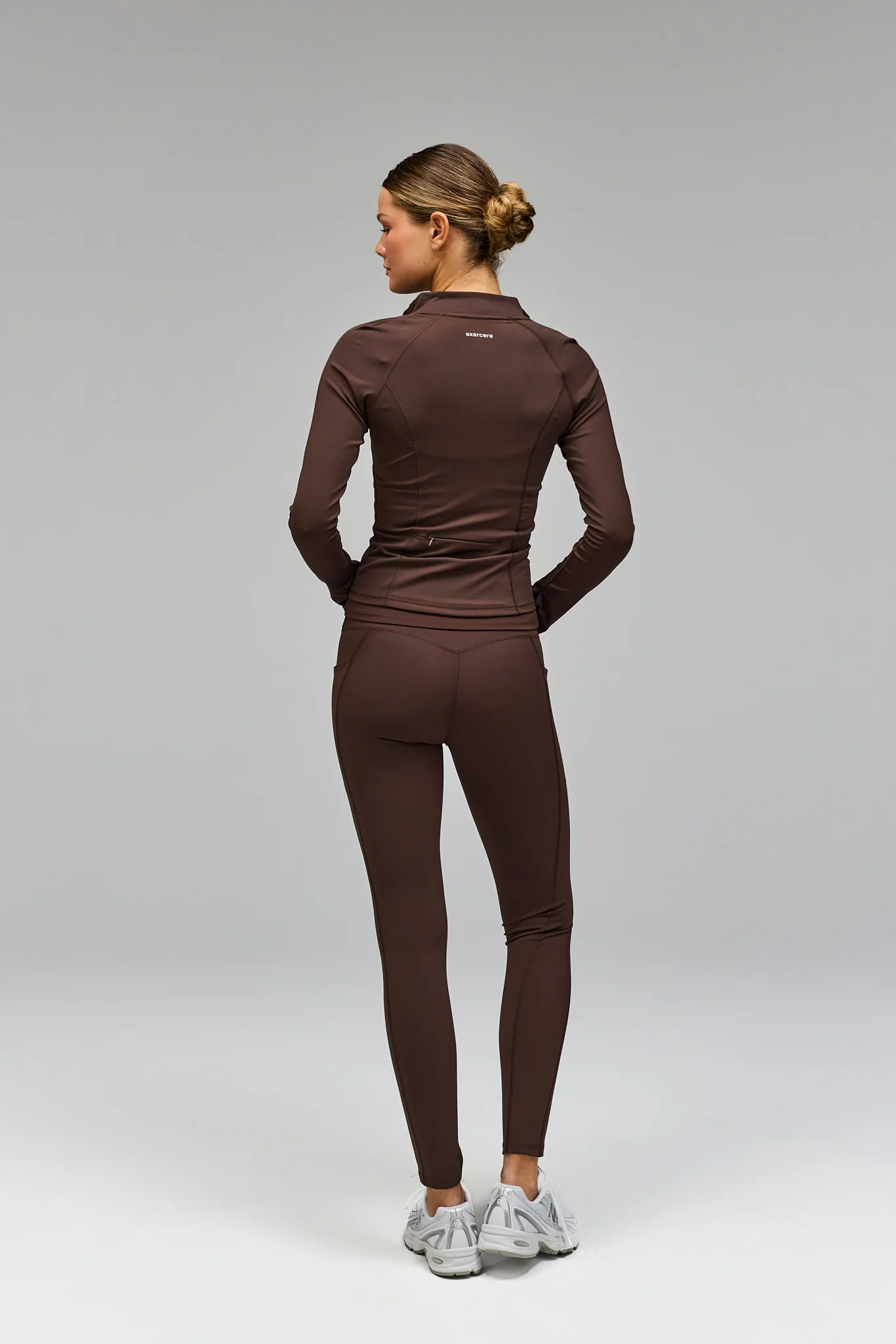 Active Zip Blouse - Pecan Brown - Image 11