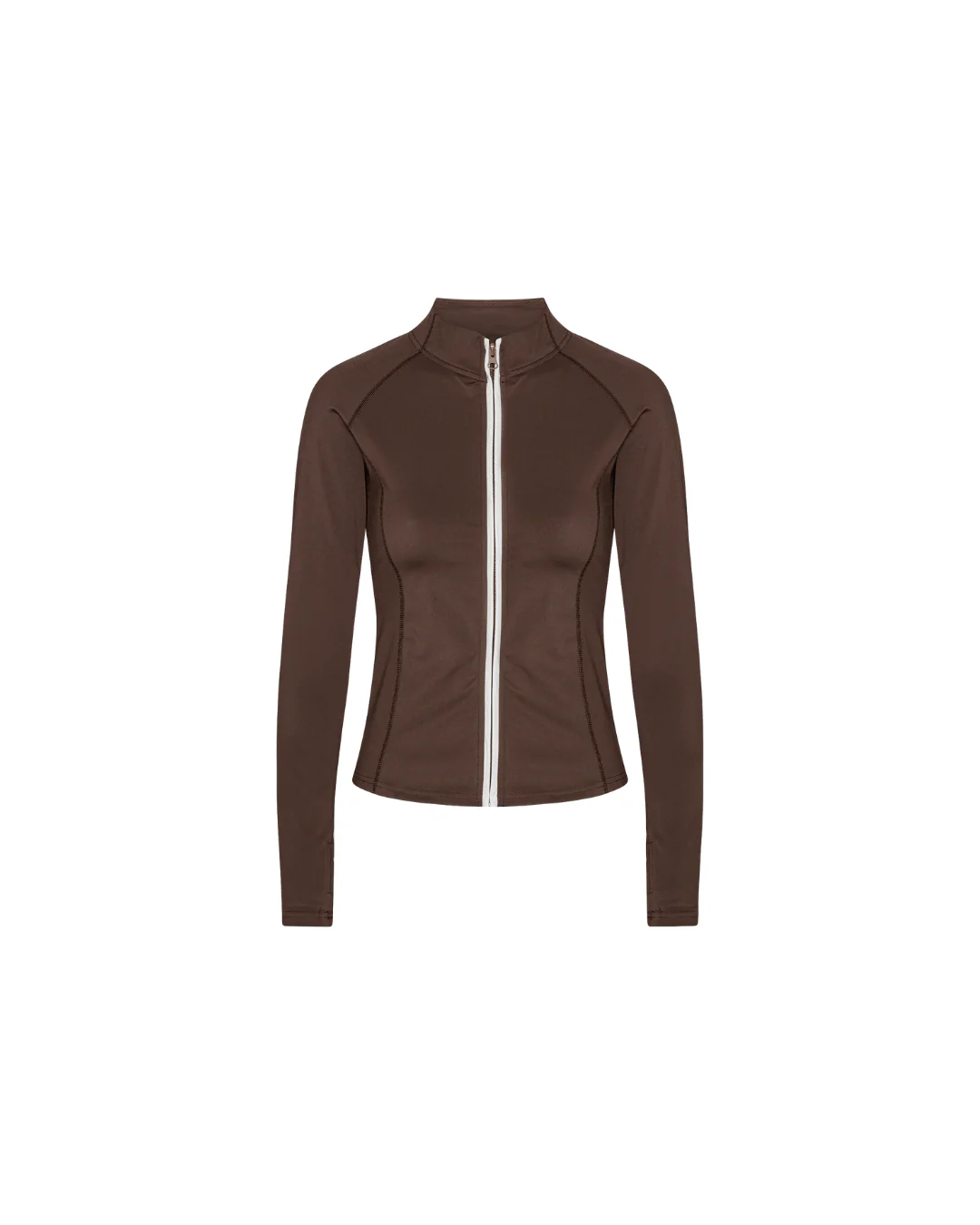 Active Zip Blouse - Pecan Brown - Image 3