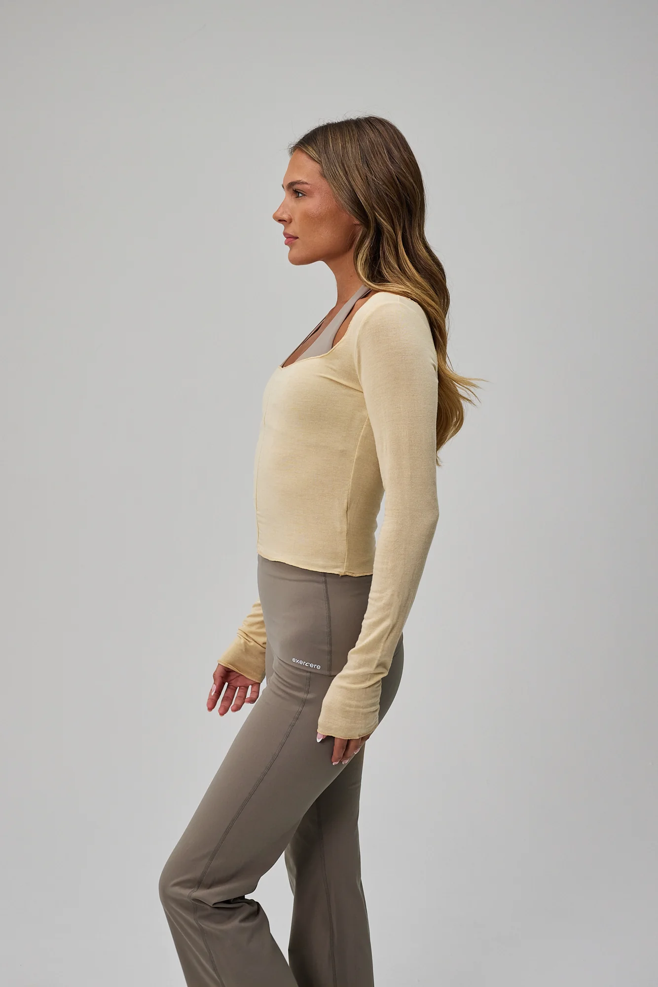 Ballet Long Sleeve Blouse - Beige - Image 4