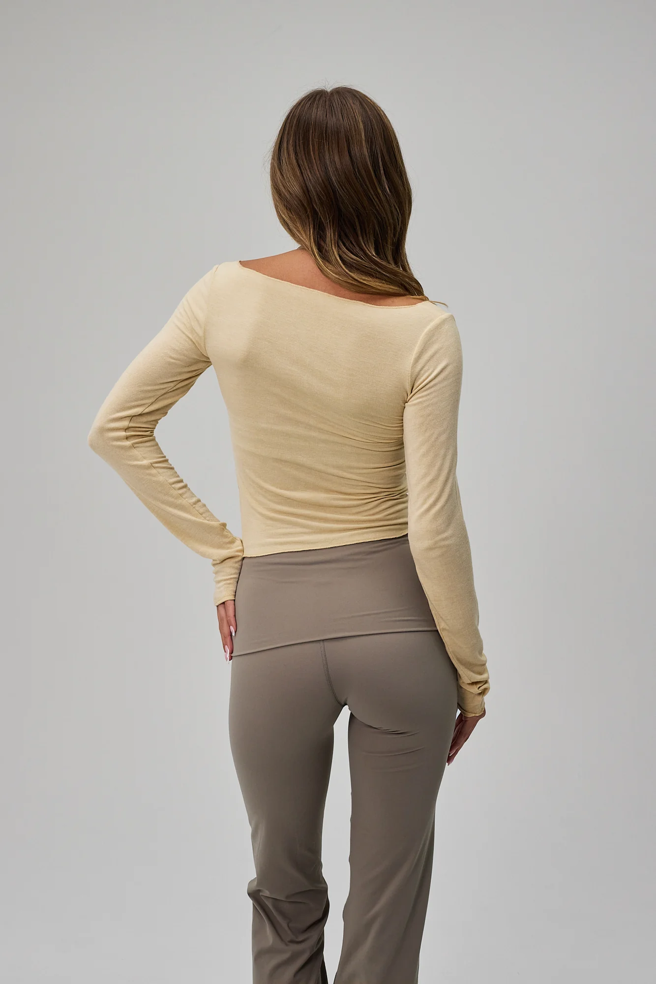 Ballet Long Sleeve Blouse - Beige - Image 6