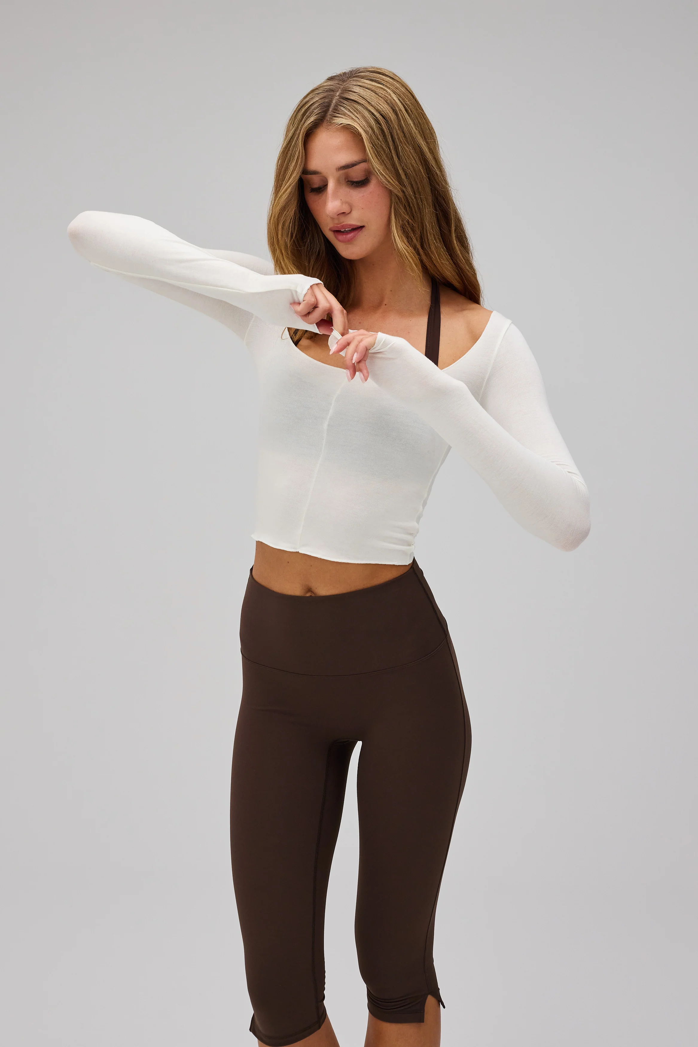 Ballet Long Sleeve Blouse - White - Image 3