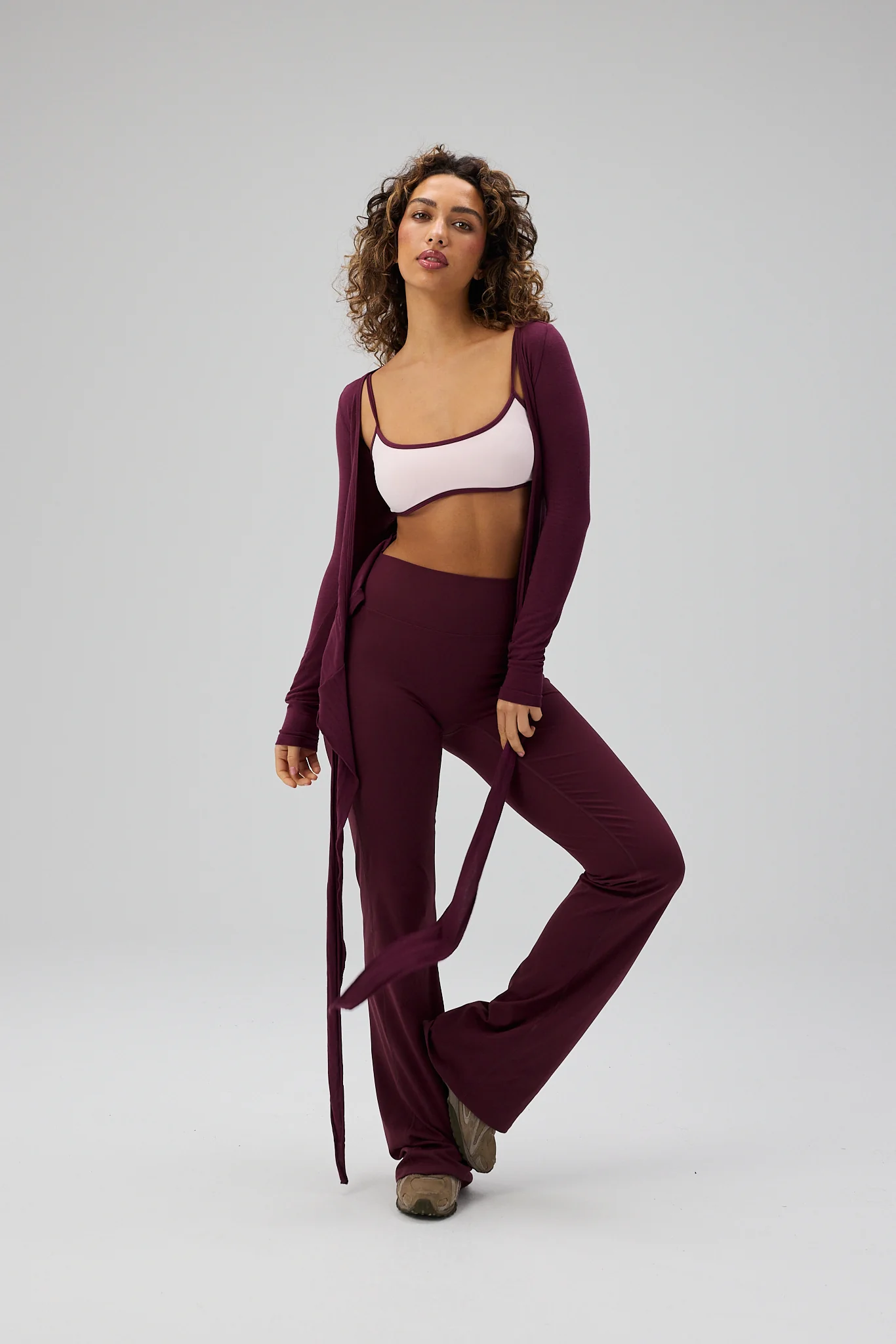 Ballet Wrap Blouse - Deep Plum - Image 7