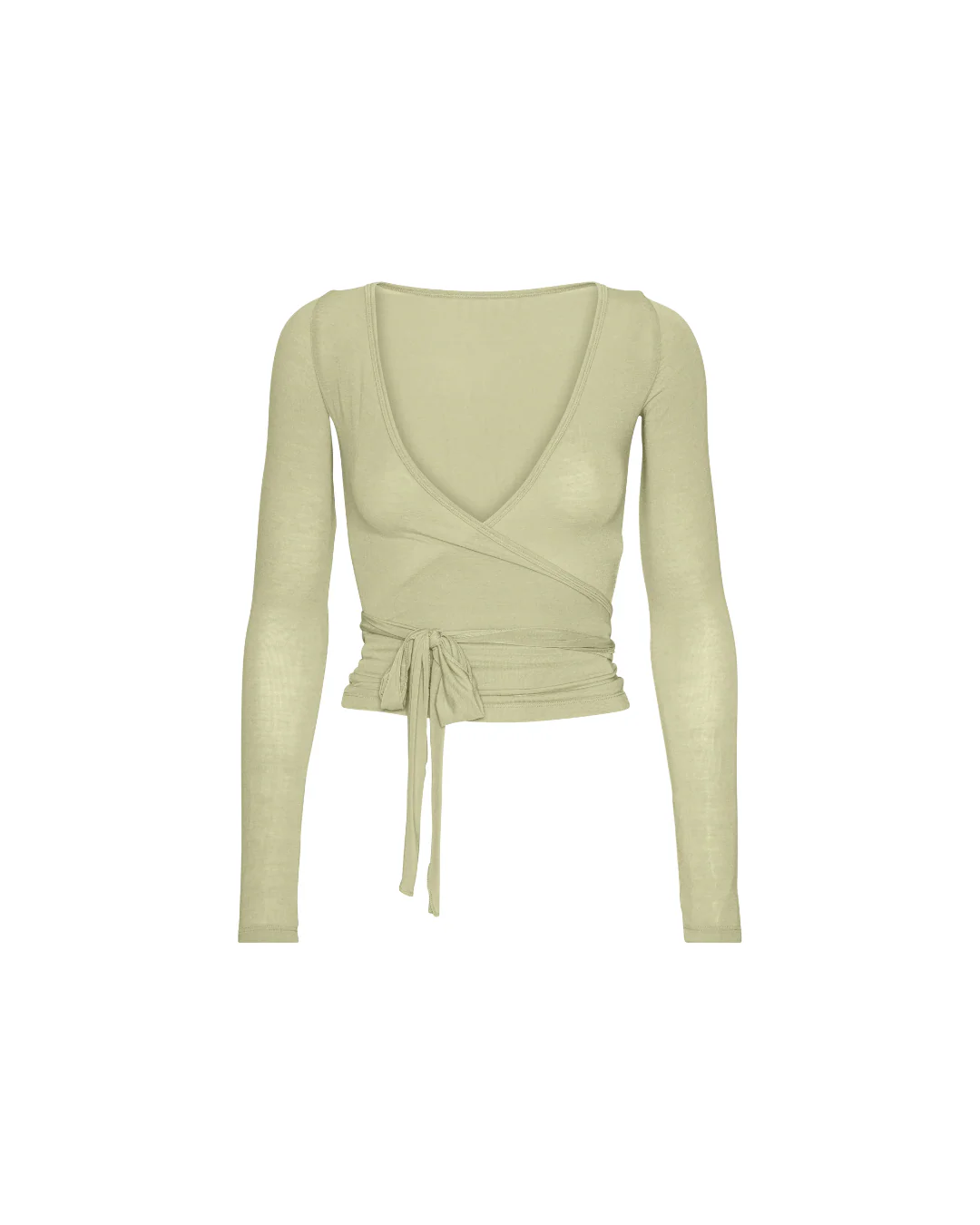 Ballet Wrap Blouse - Dusty Green - Image 5