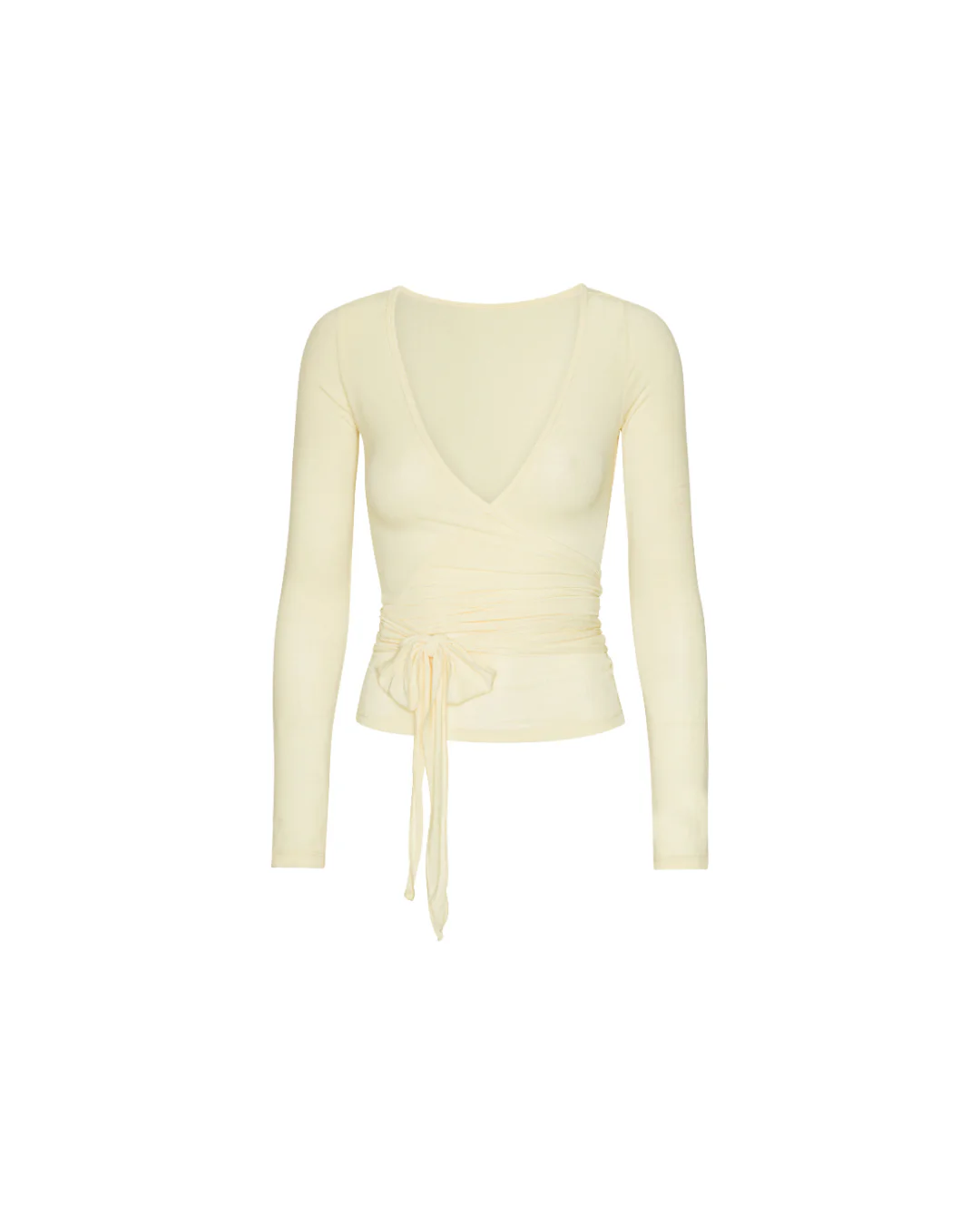 Ballet Wrap Blouse - Lemon - Image 5
