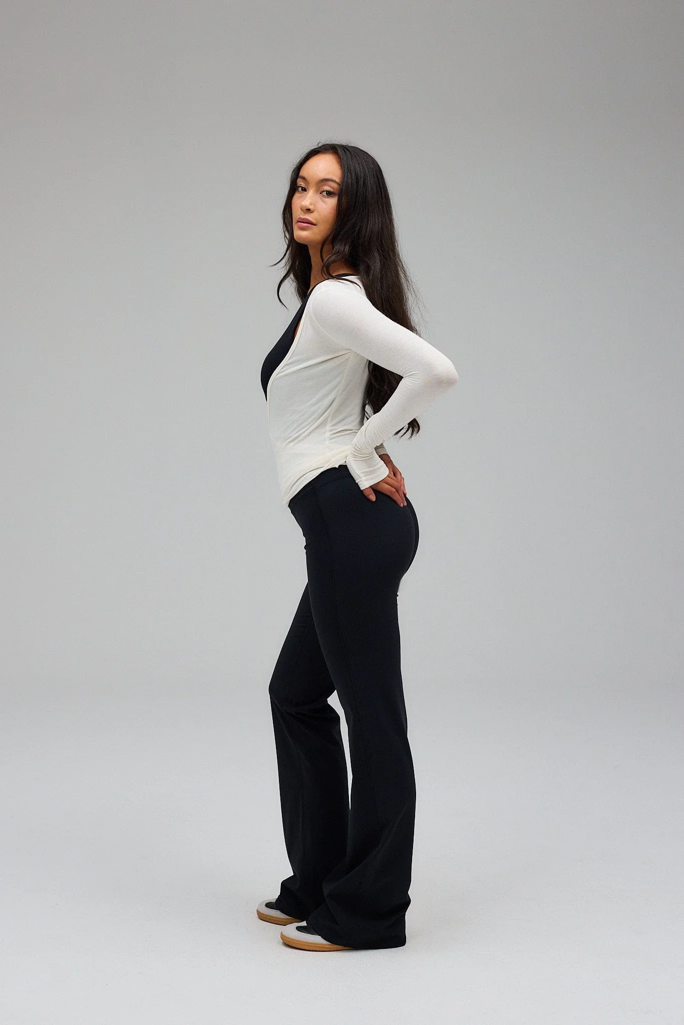 Ballet Wrap Blouse - White - Image 5