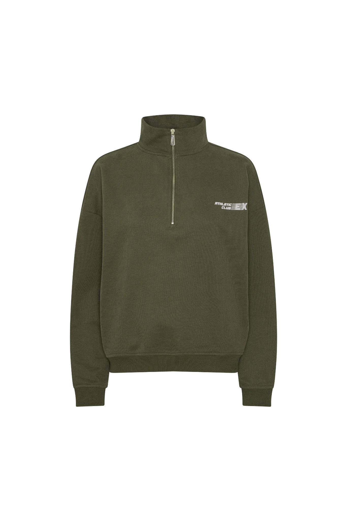 Club Classic Half Zip Sweatshirt - Forest Green - Image 5