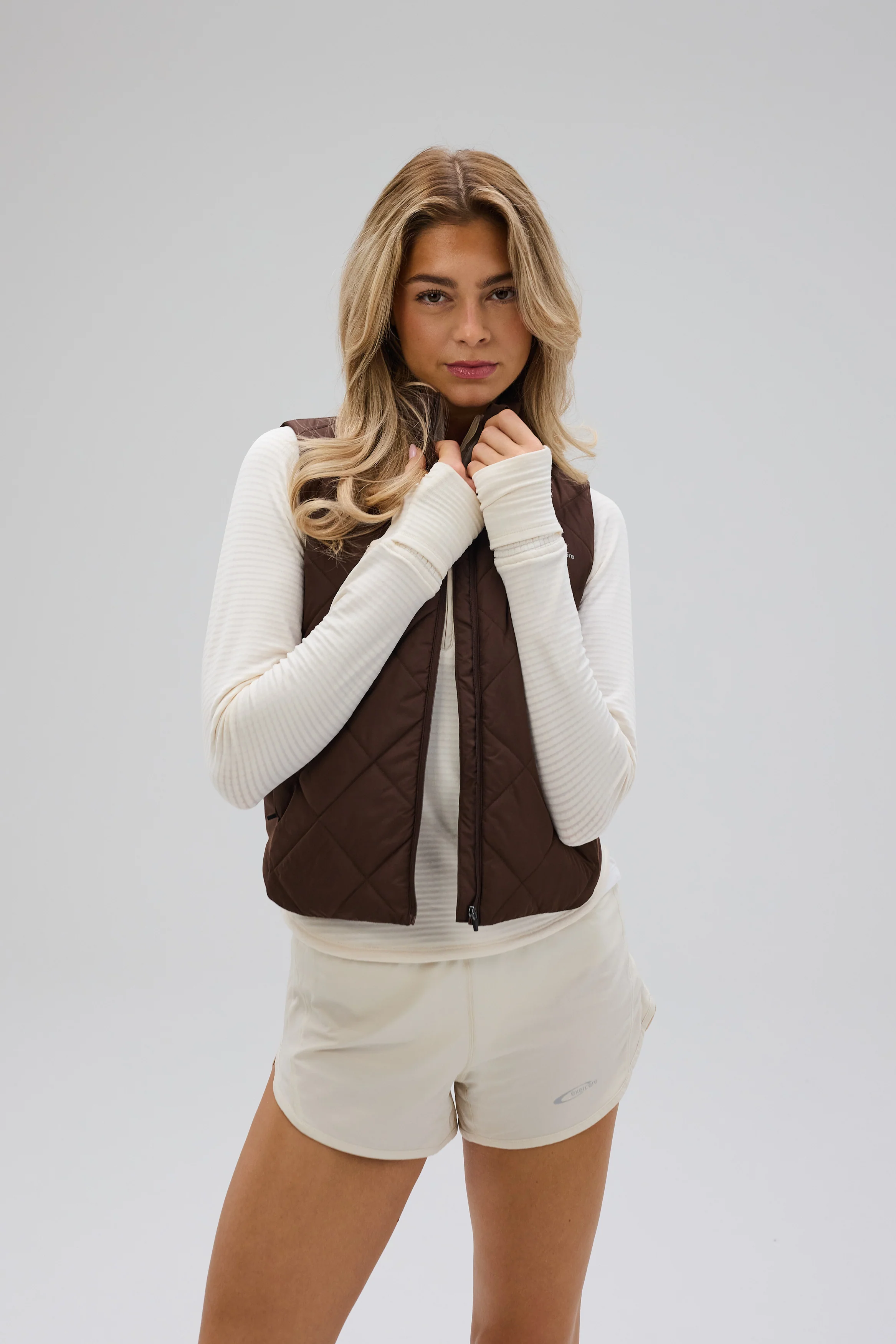 Core Quilted Vest - Pecan Brown - Image 10