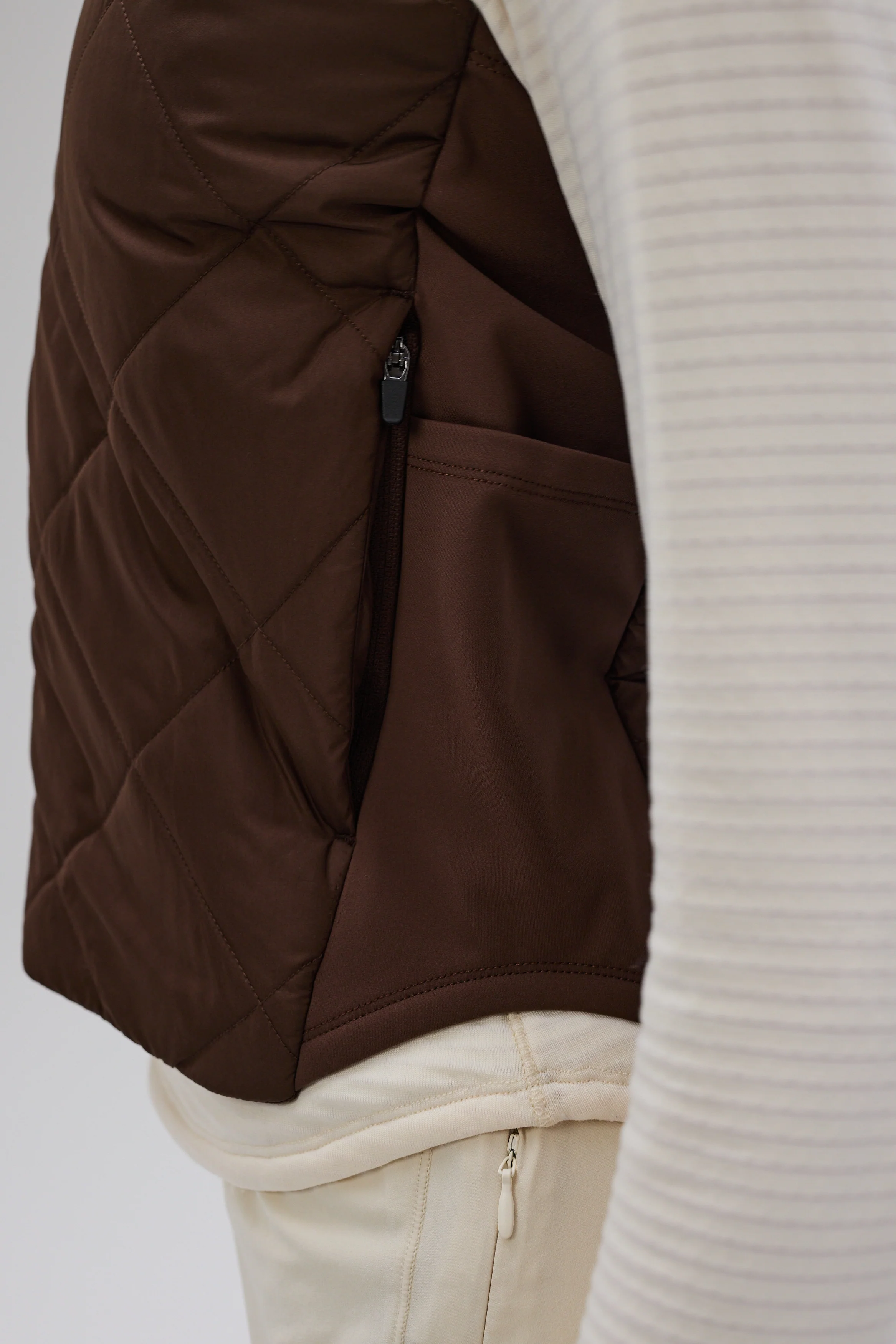 Core Quilted Vest - Pecan Brown - Image 11