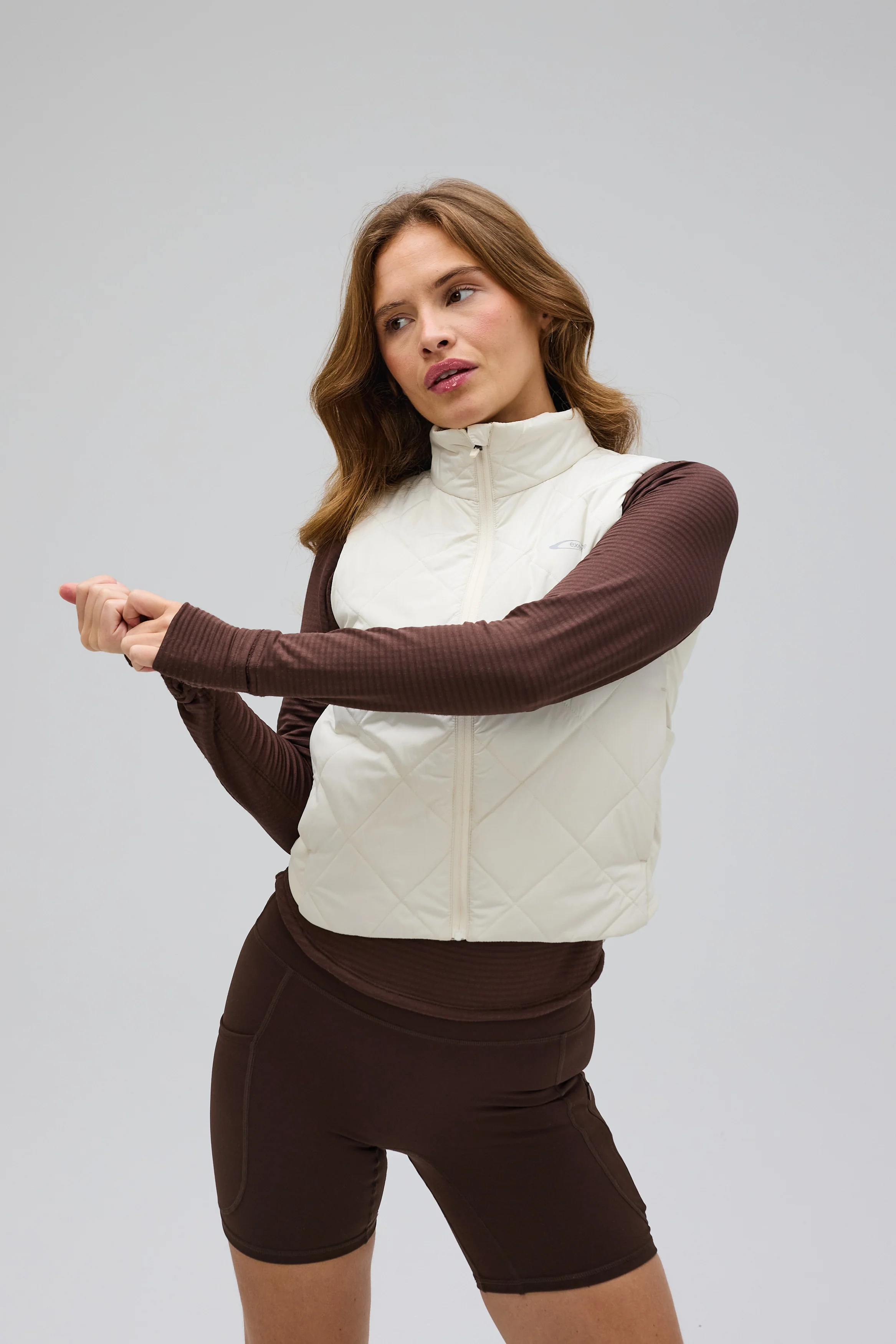 Core Quilted Vest - Light Beige - Image 10