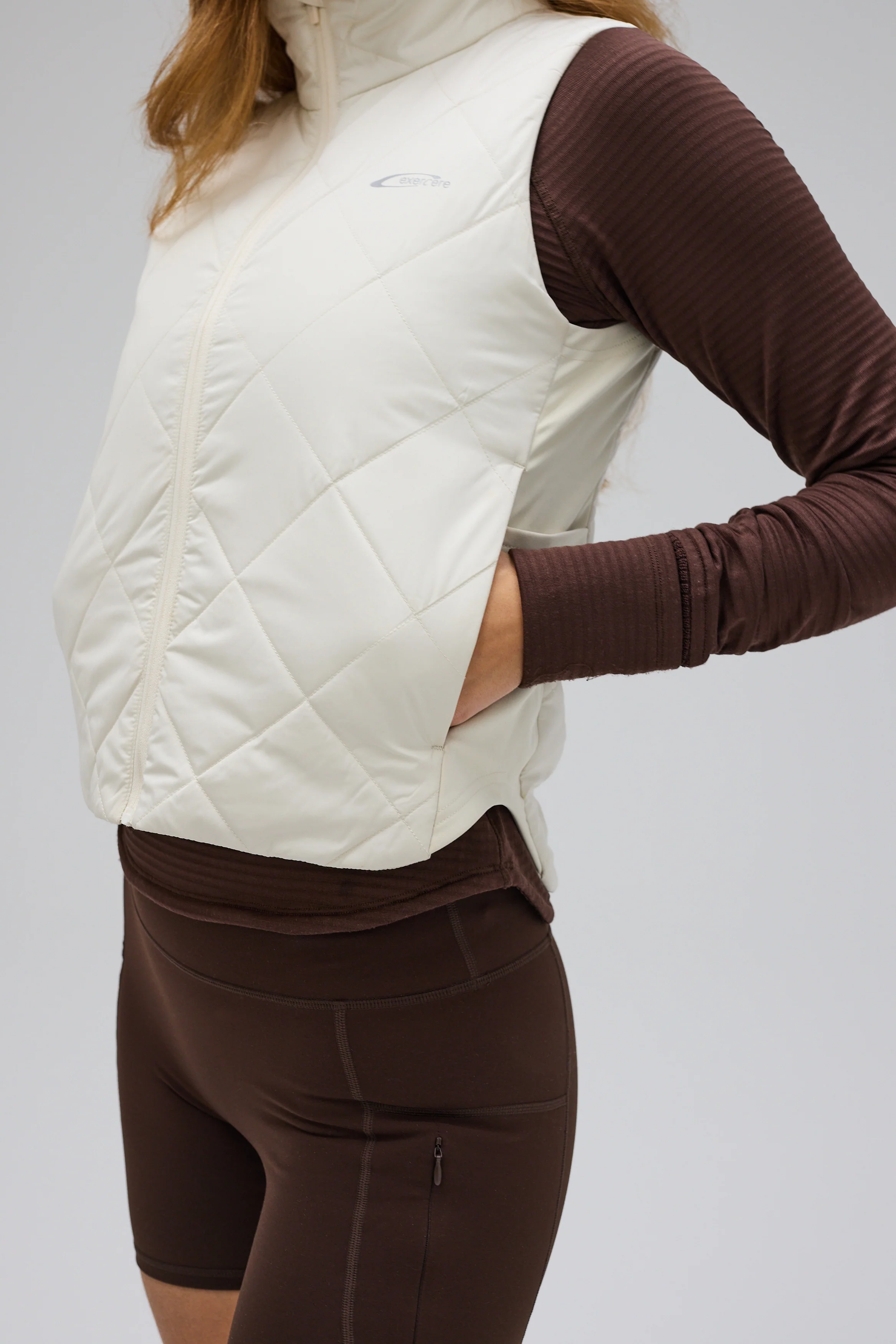Core Quilted Vest - Light Beige - Image 3