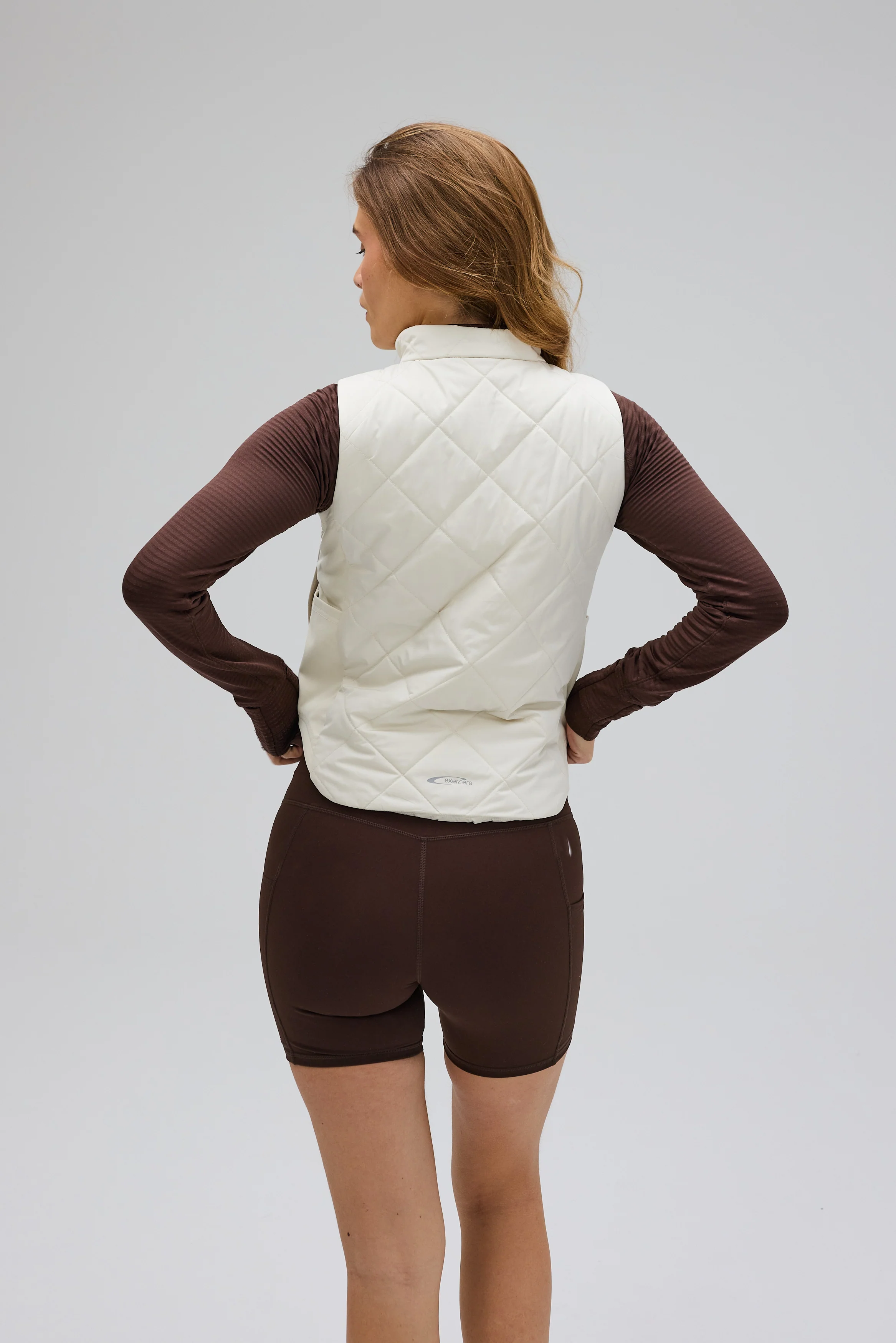 Core Quilted Vest - Light Beige - Image 8
