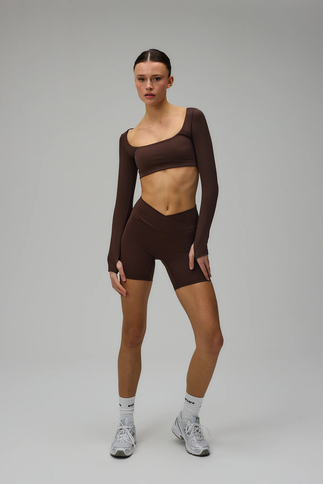 Cropped Long Sleeve - Pecan Brown - Image 5