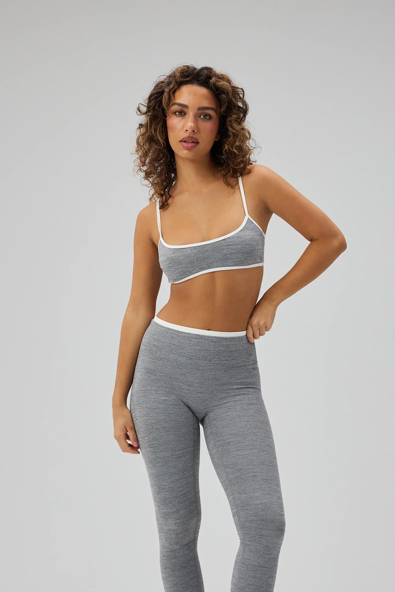 Double Lining Neaty Tights - Grey Melange - Image 5
