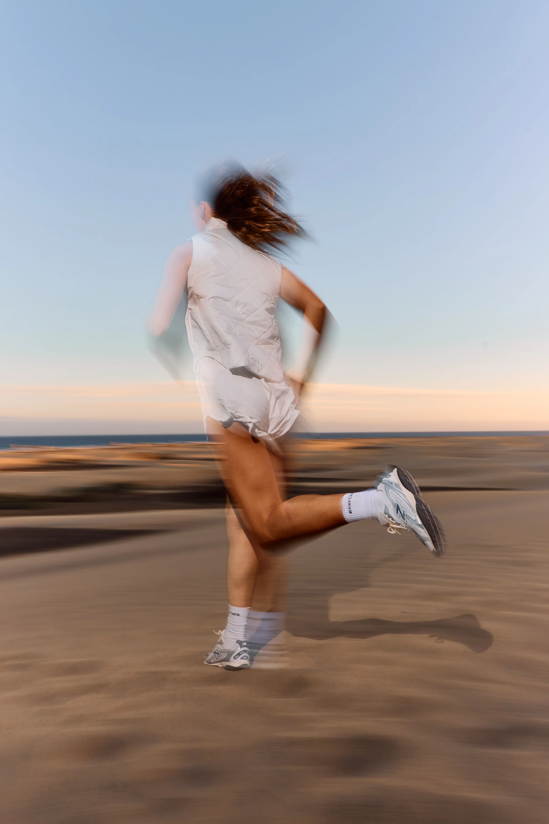 Flow Running Shorts - Light Beige - Image 3