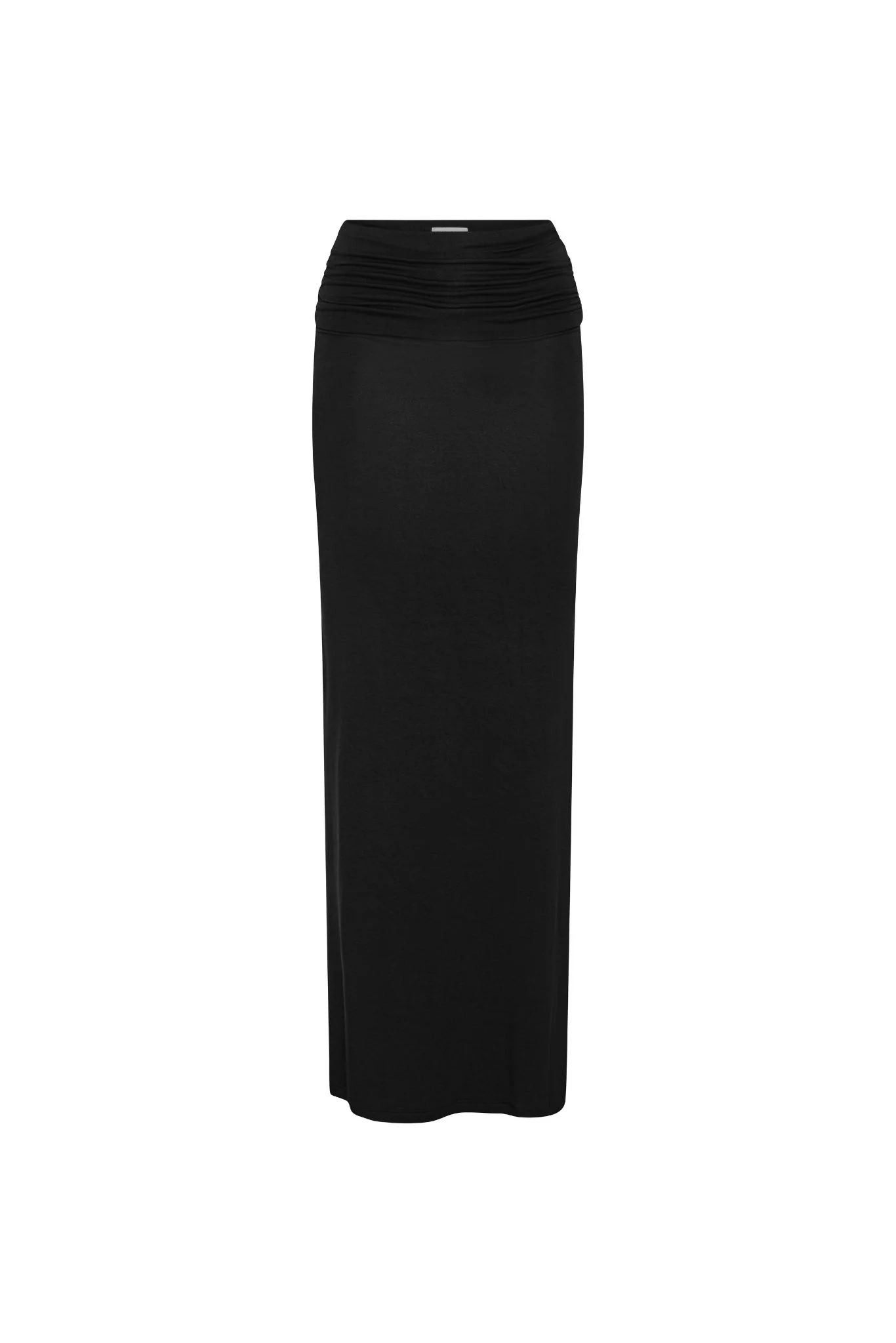 Fold Over Maxi Skirt - Black - Image 7