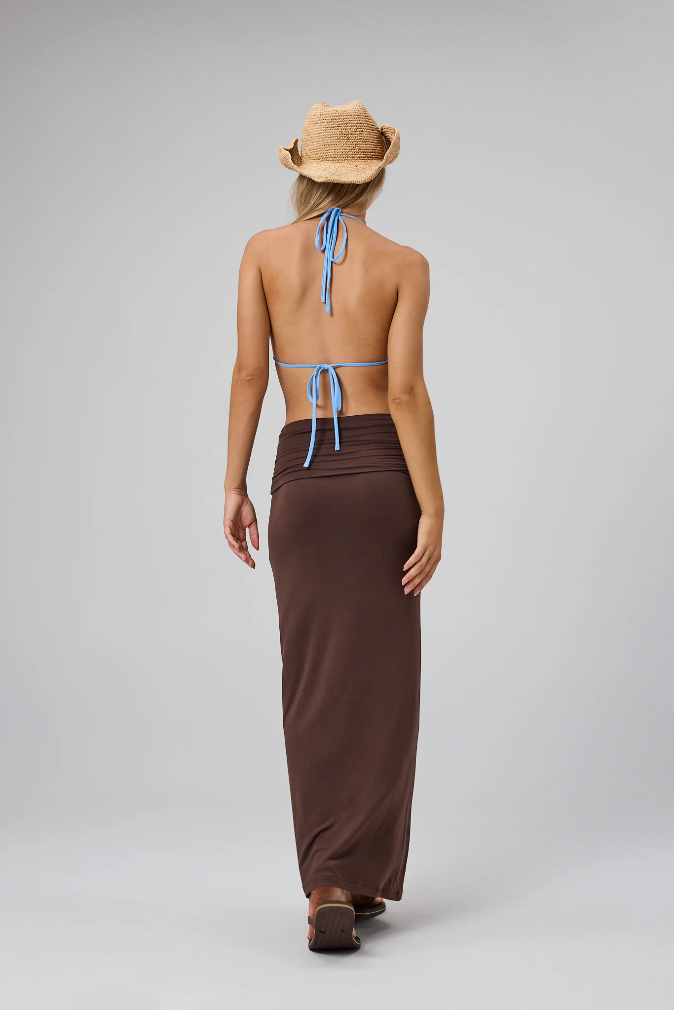 Fold Over Maxi Skirt - Pecan Brown - Image 12