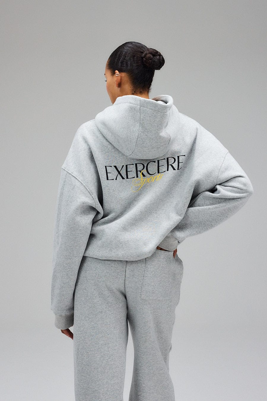 Hoodie - Grey Melange - Image 8