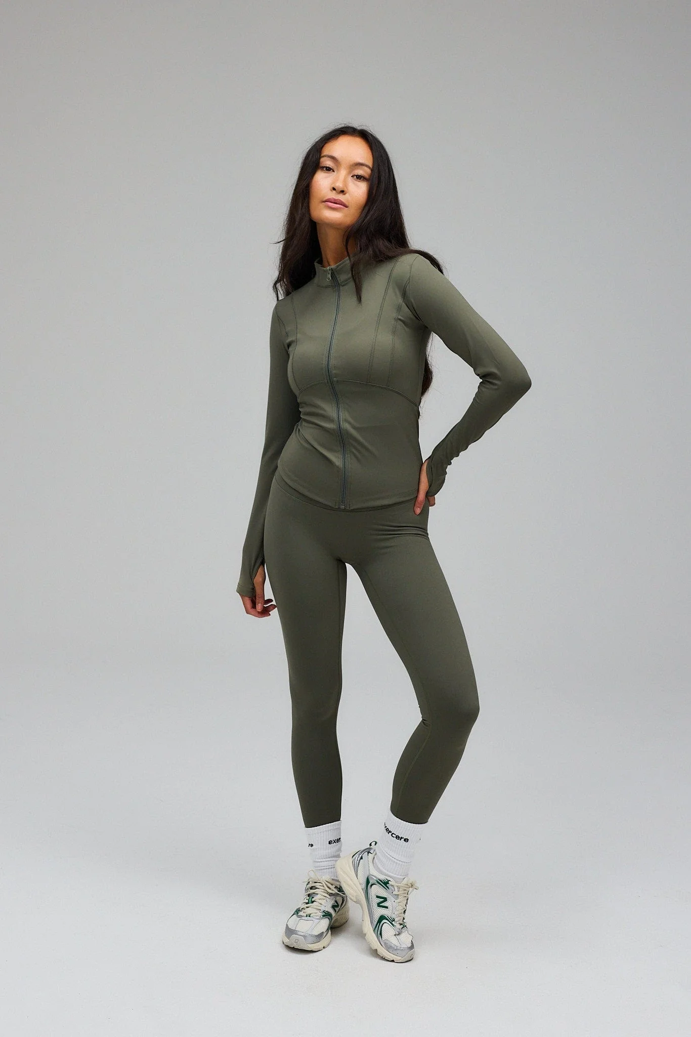 Hyper Zip Blouse - Olive Green - Image 5