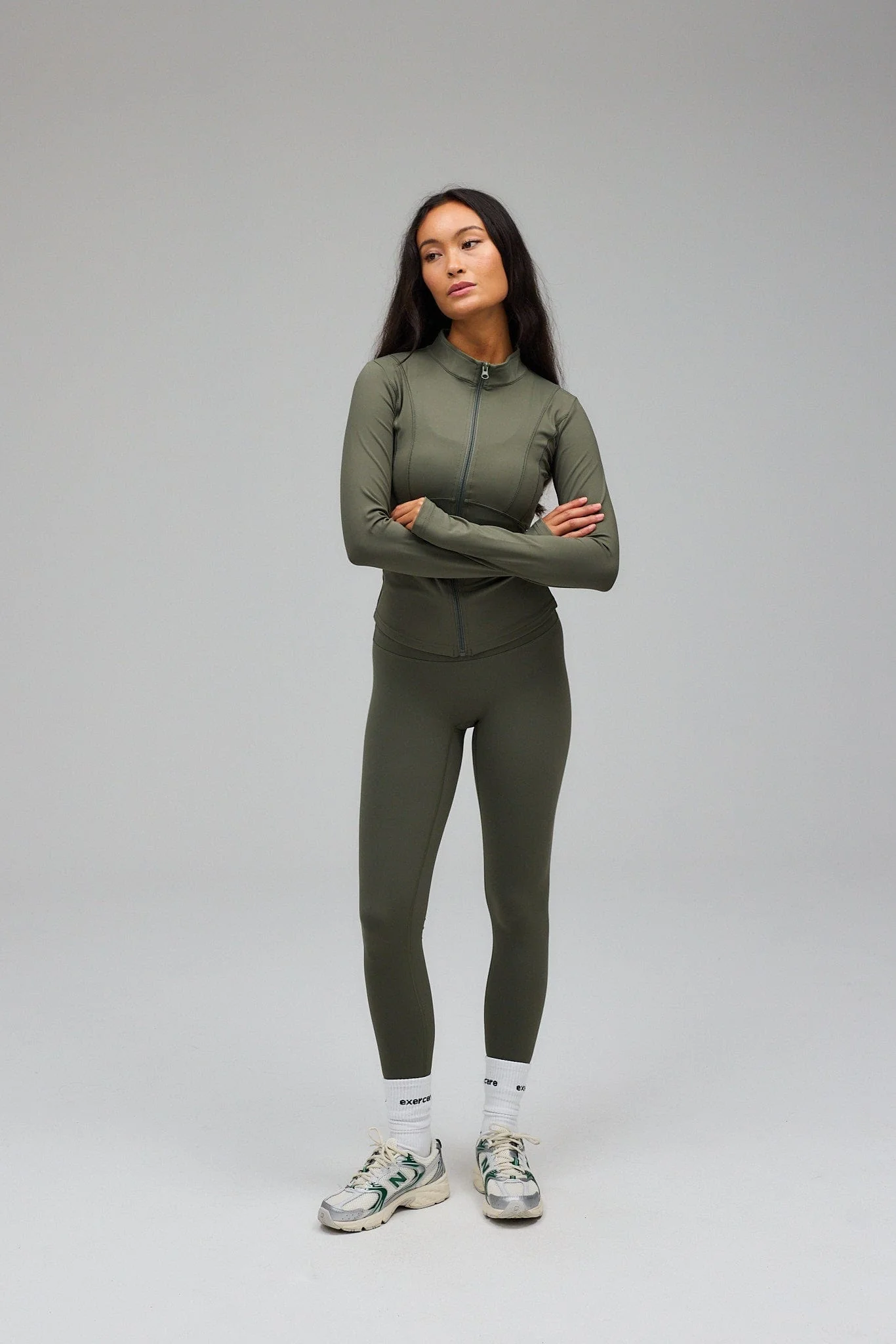 Hyper Zip Blouse - Olive Green - Image 6