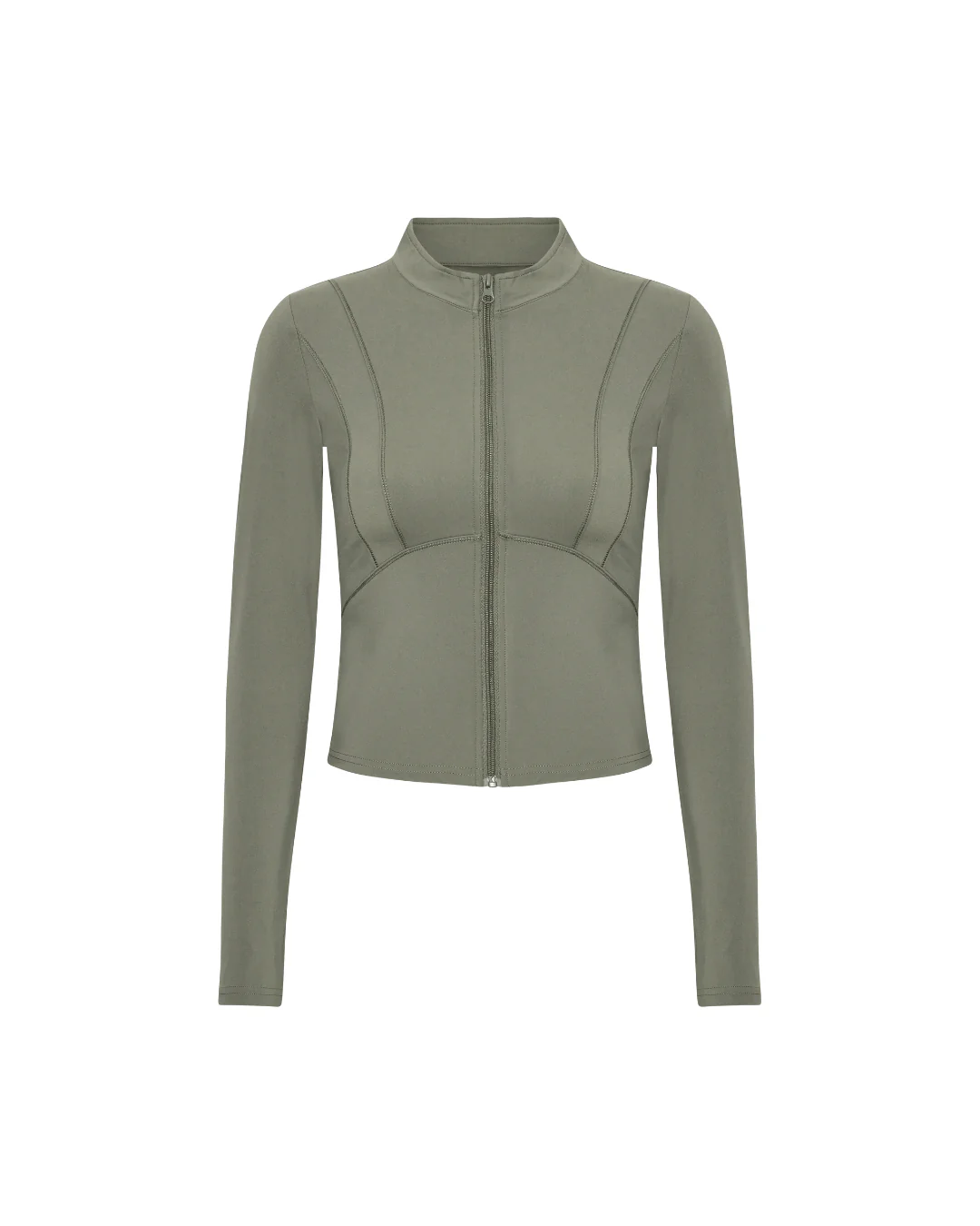 Hyper Zip Blouse - Olive Green - Image 8