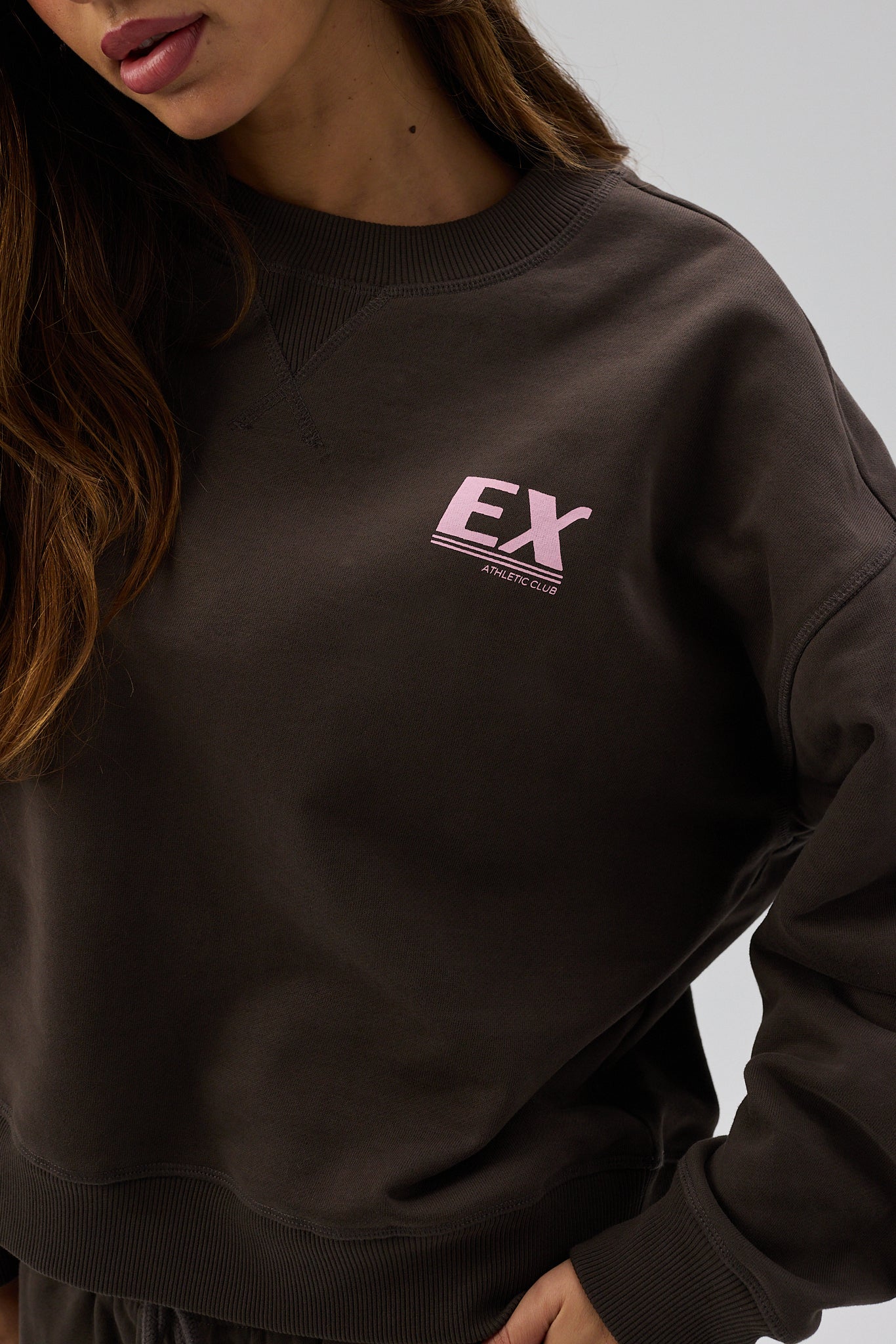 Initial Print Crewneck - Shadow Brown - Image 6