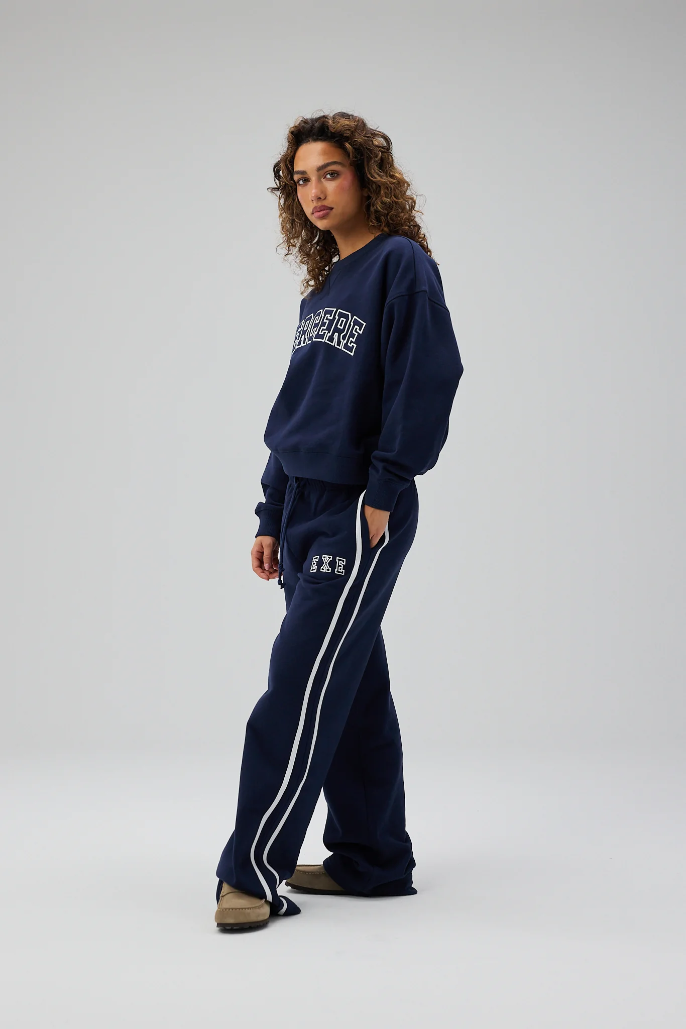 Loose Fit Sweatpants - Navy - Image 3