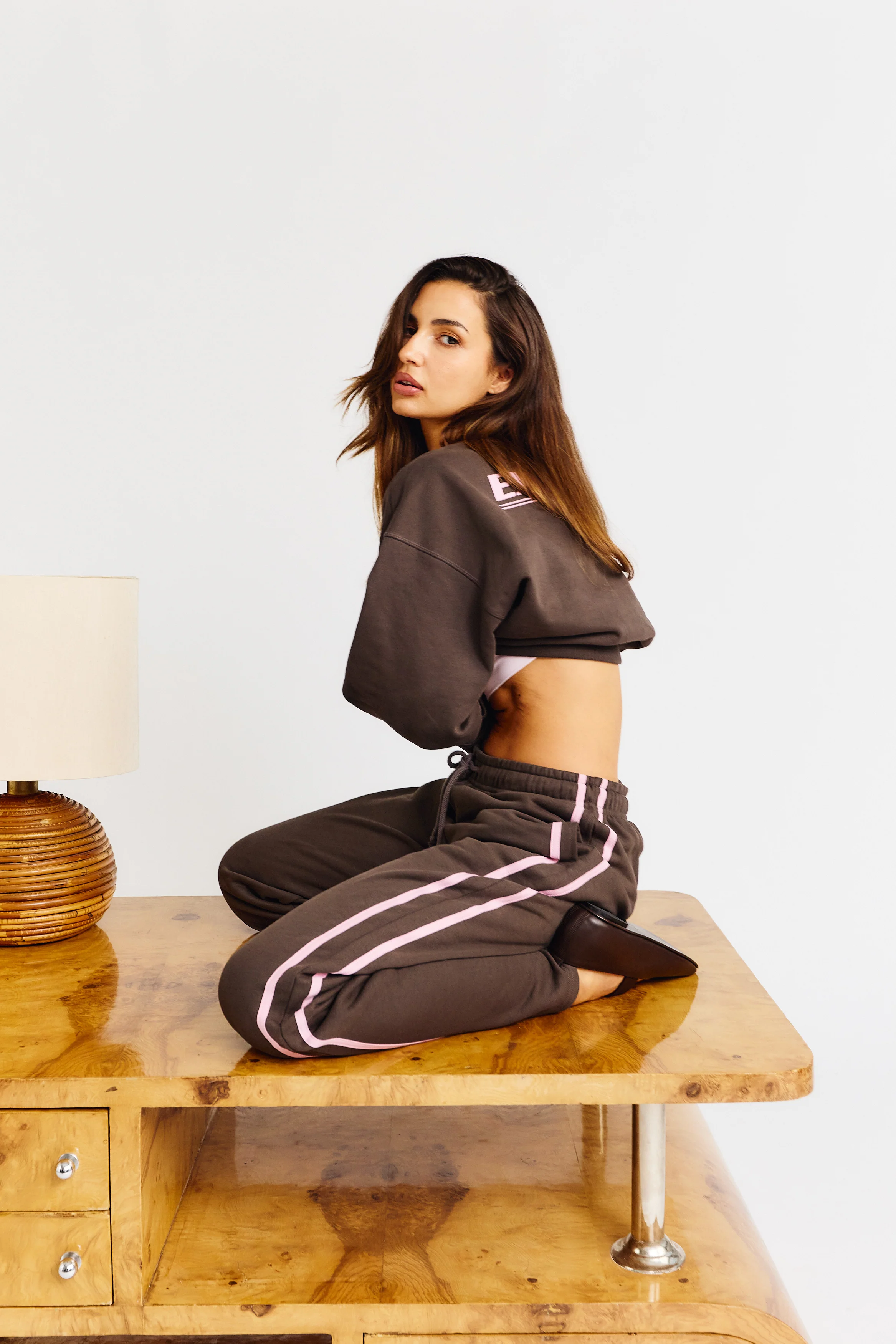 Loose Fit Sweatpants - Shadow Brown - Image 2