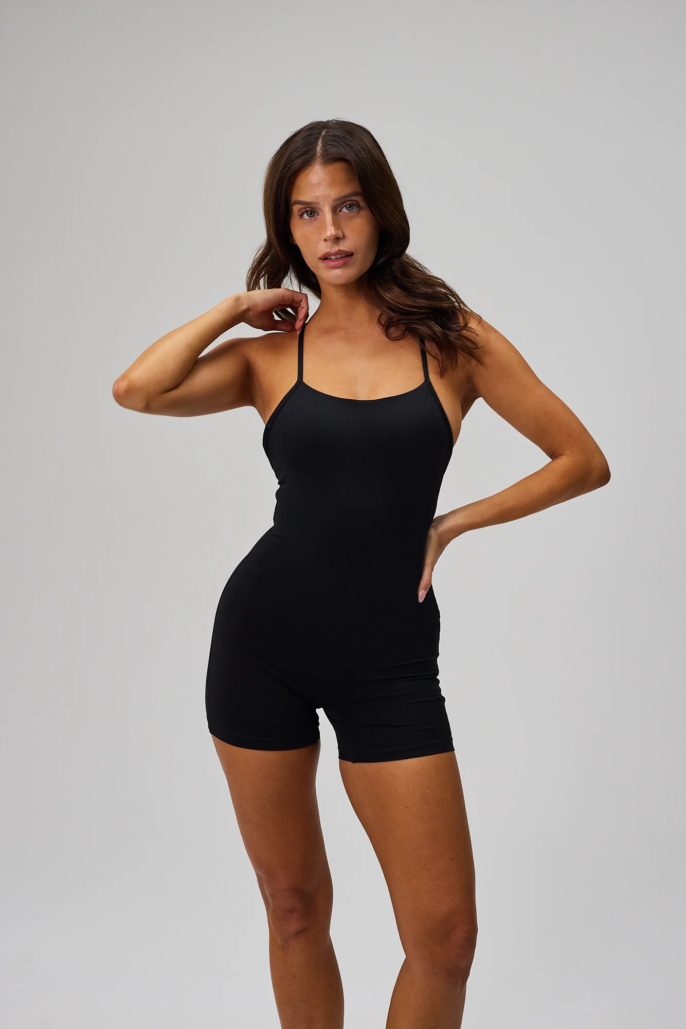 Luna Cross Back Playsuit - Black - Image 10