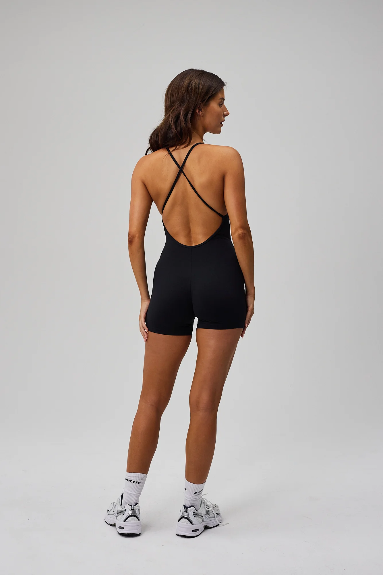 Luna Cross Back Playsuit - Black - Image 8
