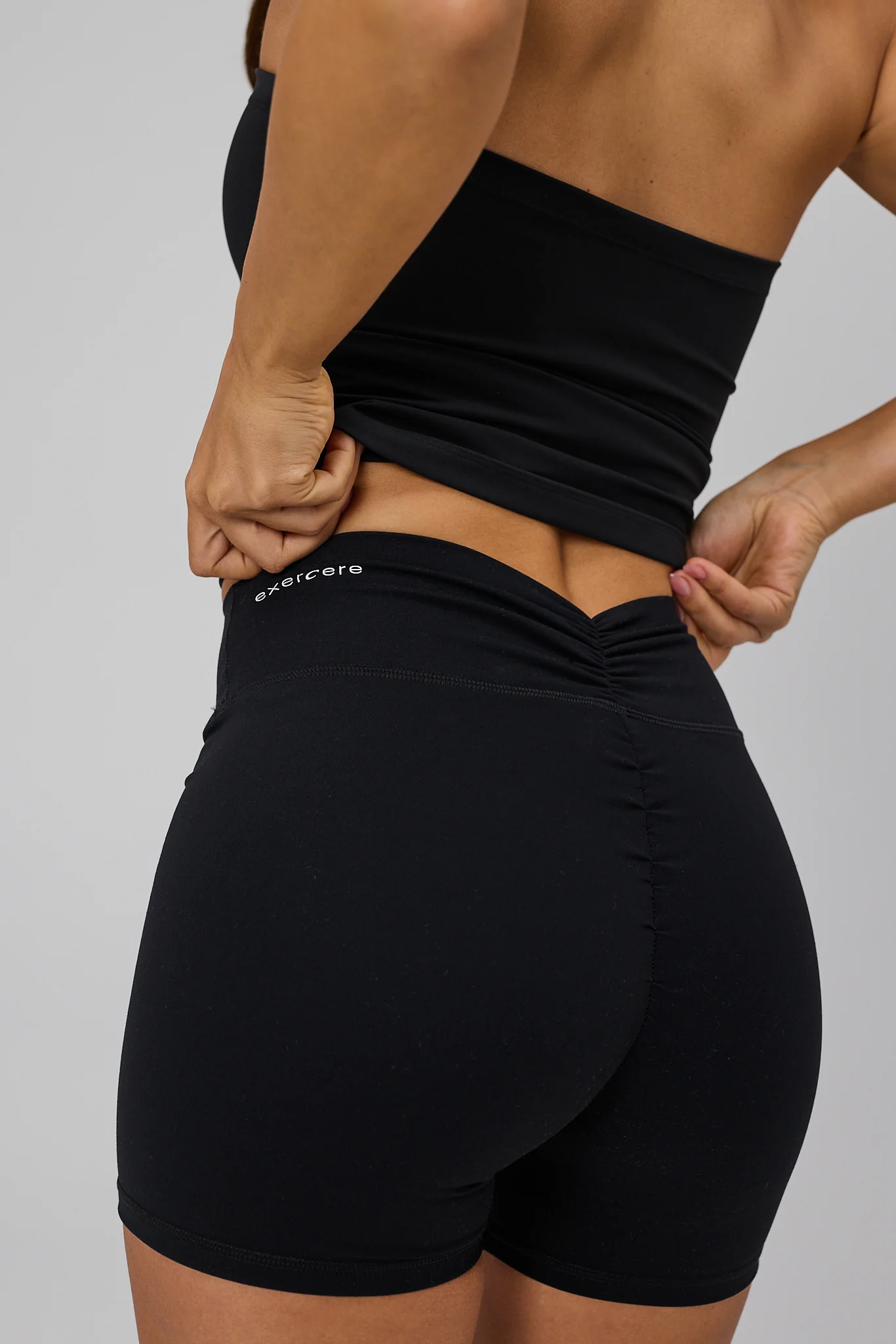 Luna Scrunch Shorts - Black - Image 4
