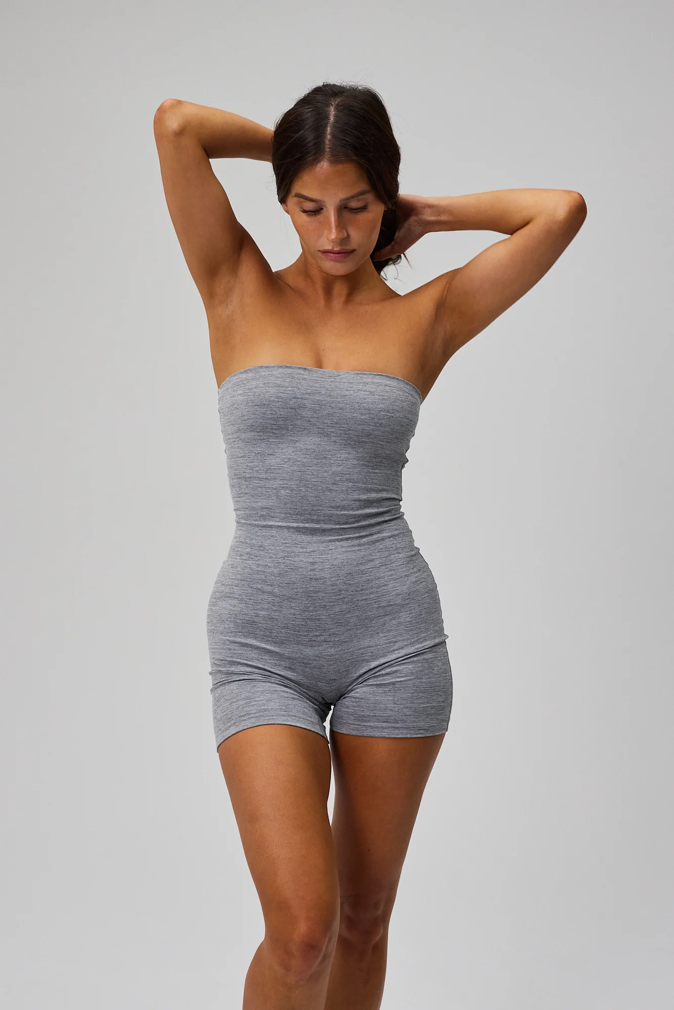Muse Tube Playsuit - Grey Melange - Image 5