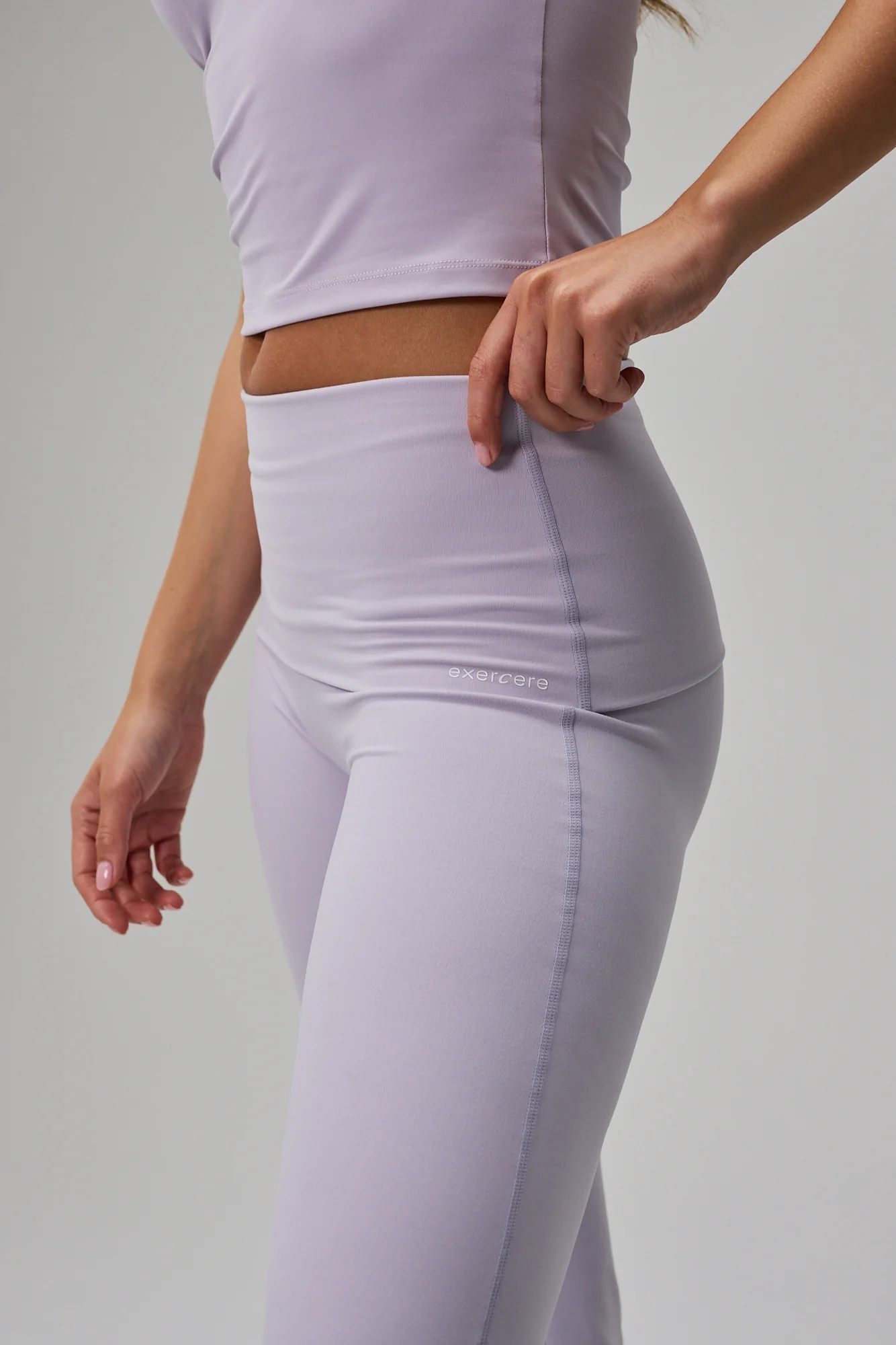 Neaty Fold Over Flare Pants - Lilac Mist - Image 7