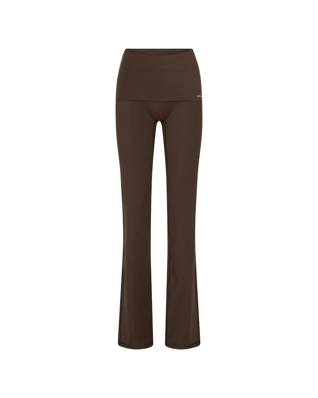 Neaty Fold Over Flare Pants - Pecan Brown - Image 4