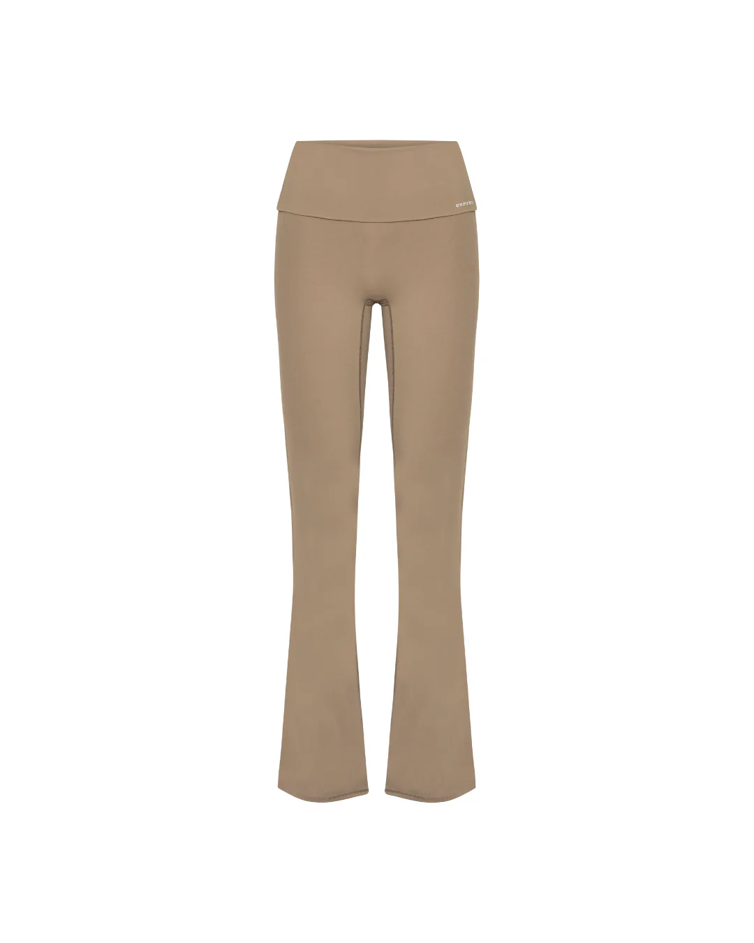 Neaty Fold Over Flare Pants - Sand Beige - Image 5