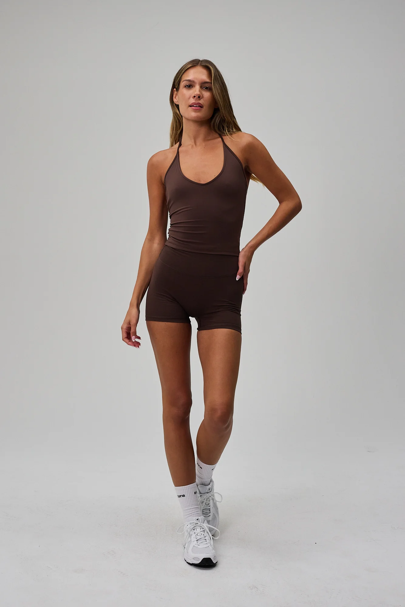 Neaty Halter Tank Top - Pecan Brown - Image 7