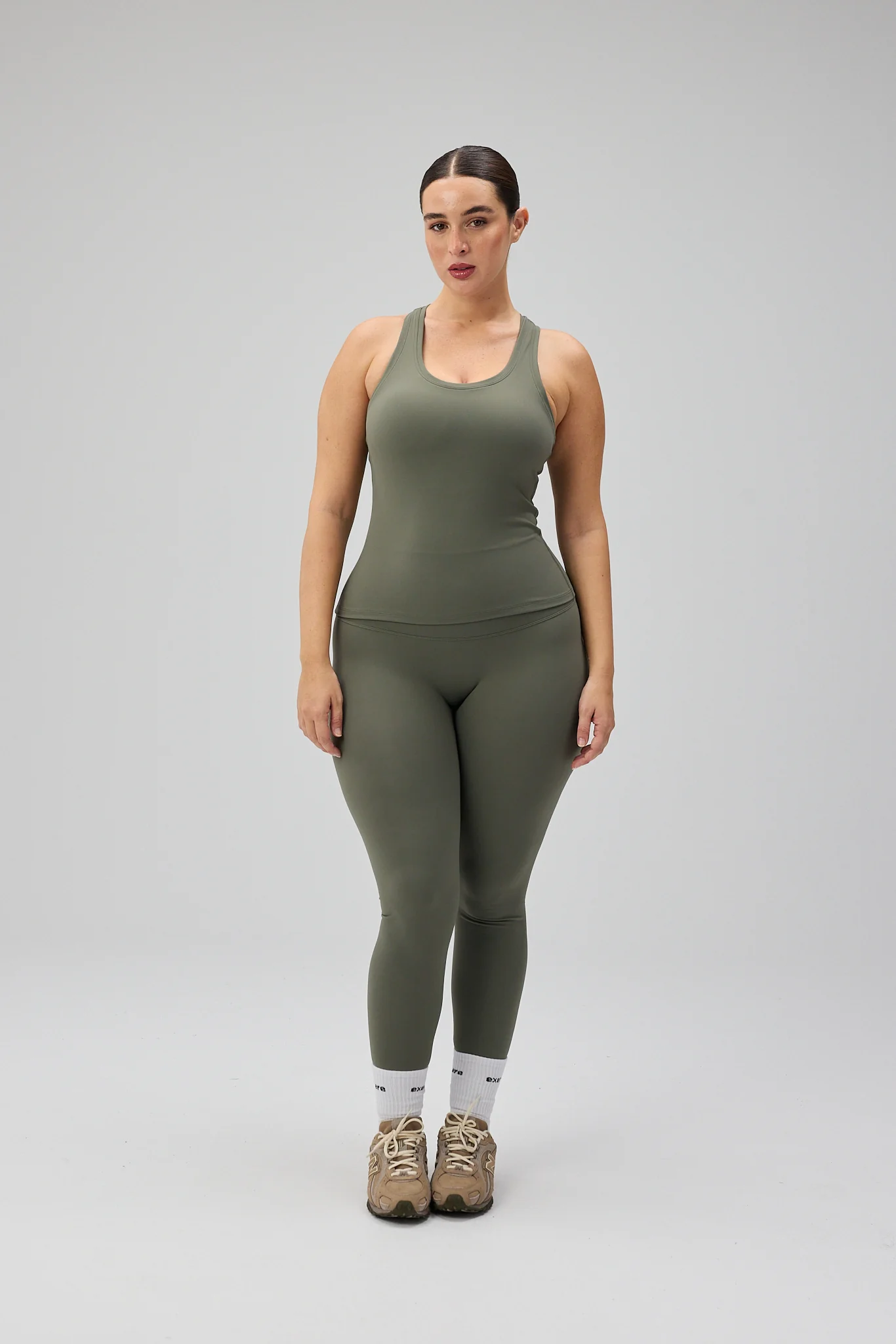 Neaty Racer Tank Top - Olive Green - Image 3