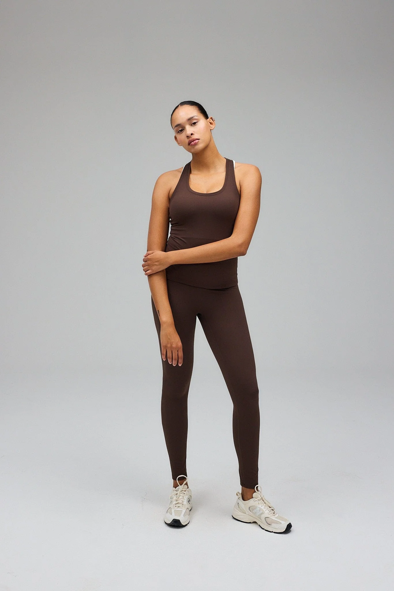 Neaty Racer Tank Top - Pecan Brown - Image 3
