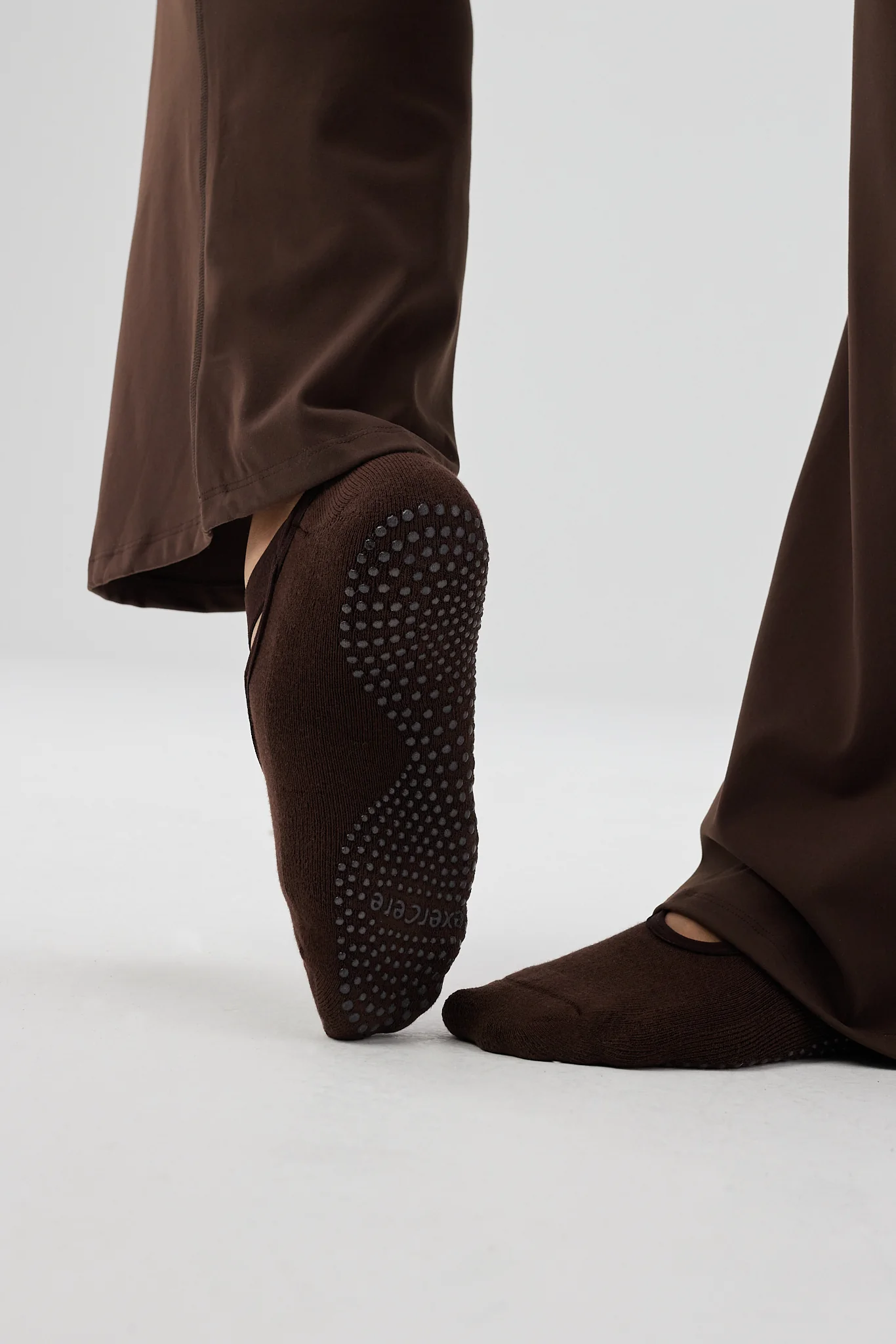 Pilates Grip Socks - Pecan Brown - Image 3