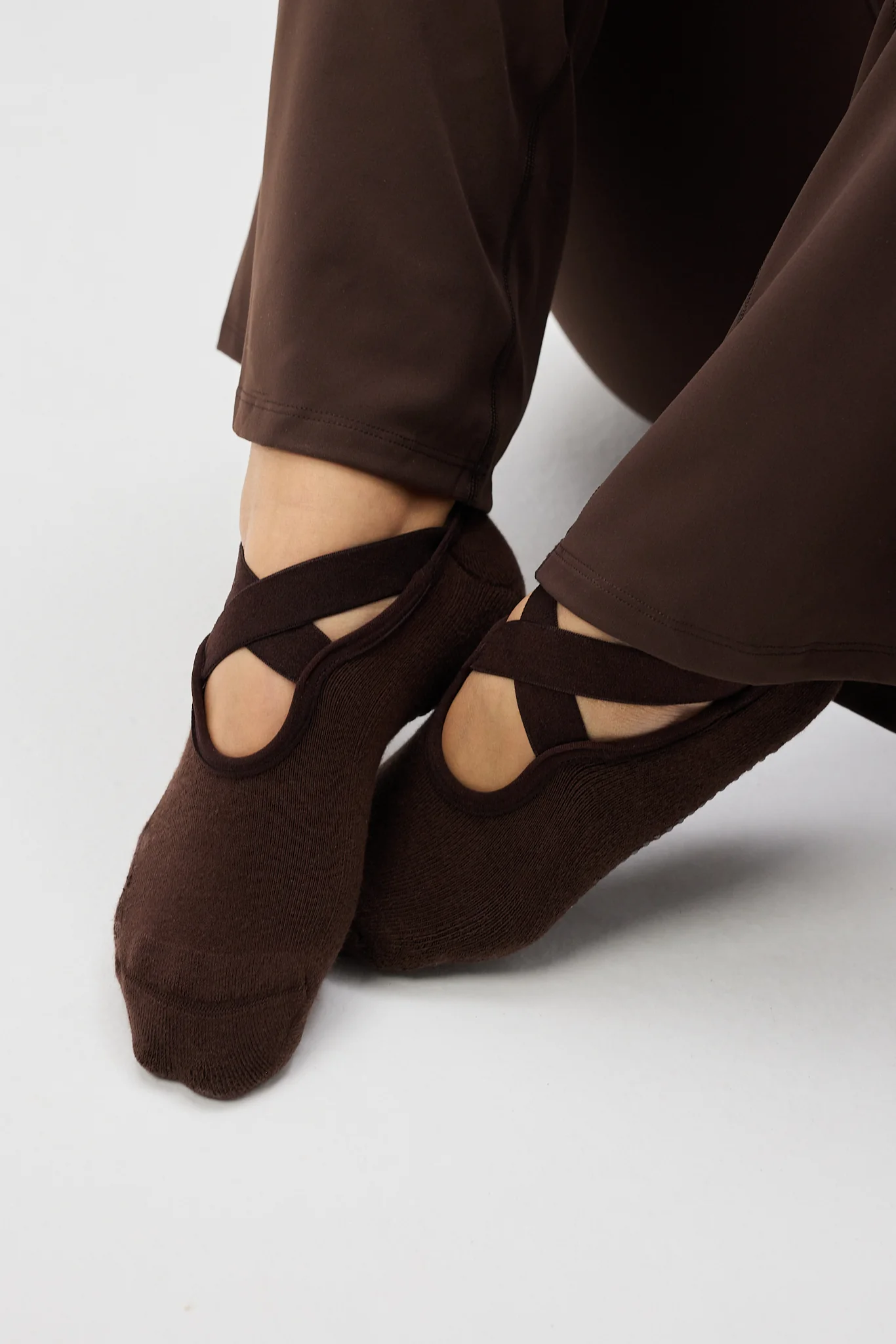 Pilates Grip Socks - Pecan Brown - Image 4