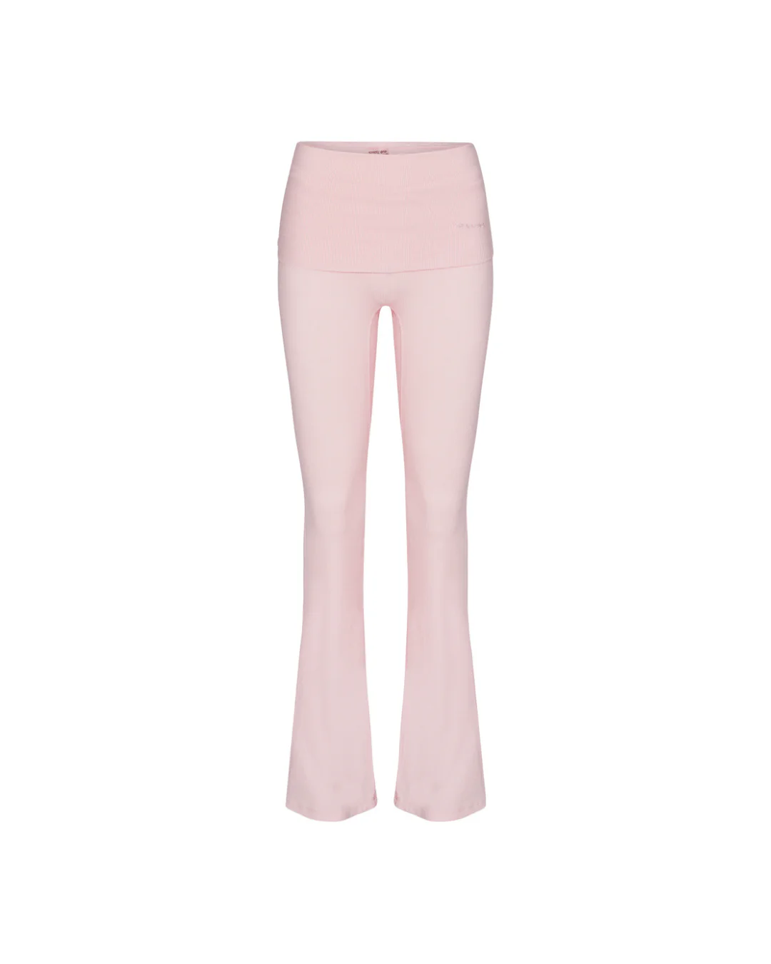 Rib Fold Over Pants - Soft Pink - Image 5