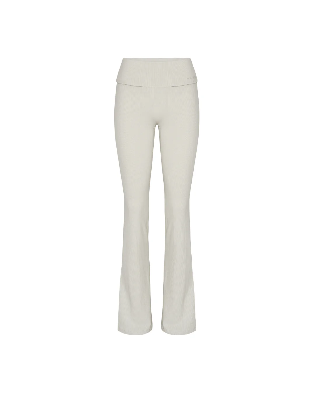 Rib Fold Over Pants - Vanilla - Image 3