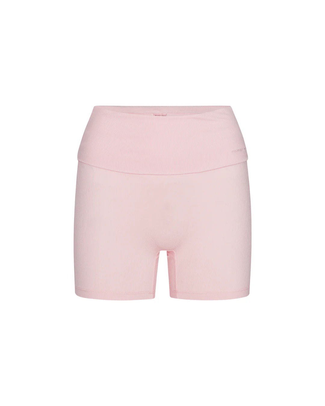Rib Fold Over Shorts - Soft Pink - Image 10