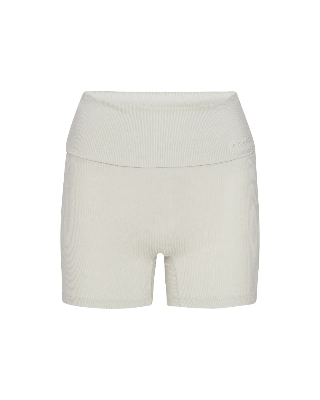 Rib Fold Over Shorts - Vanilla - Image 3