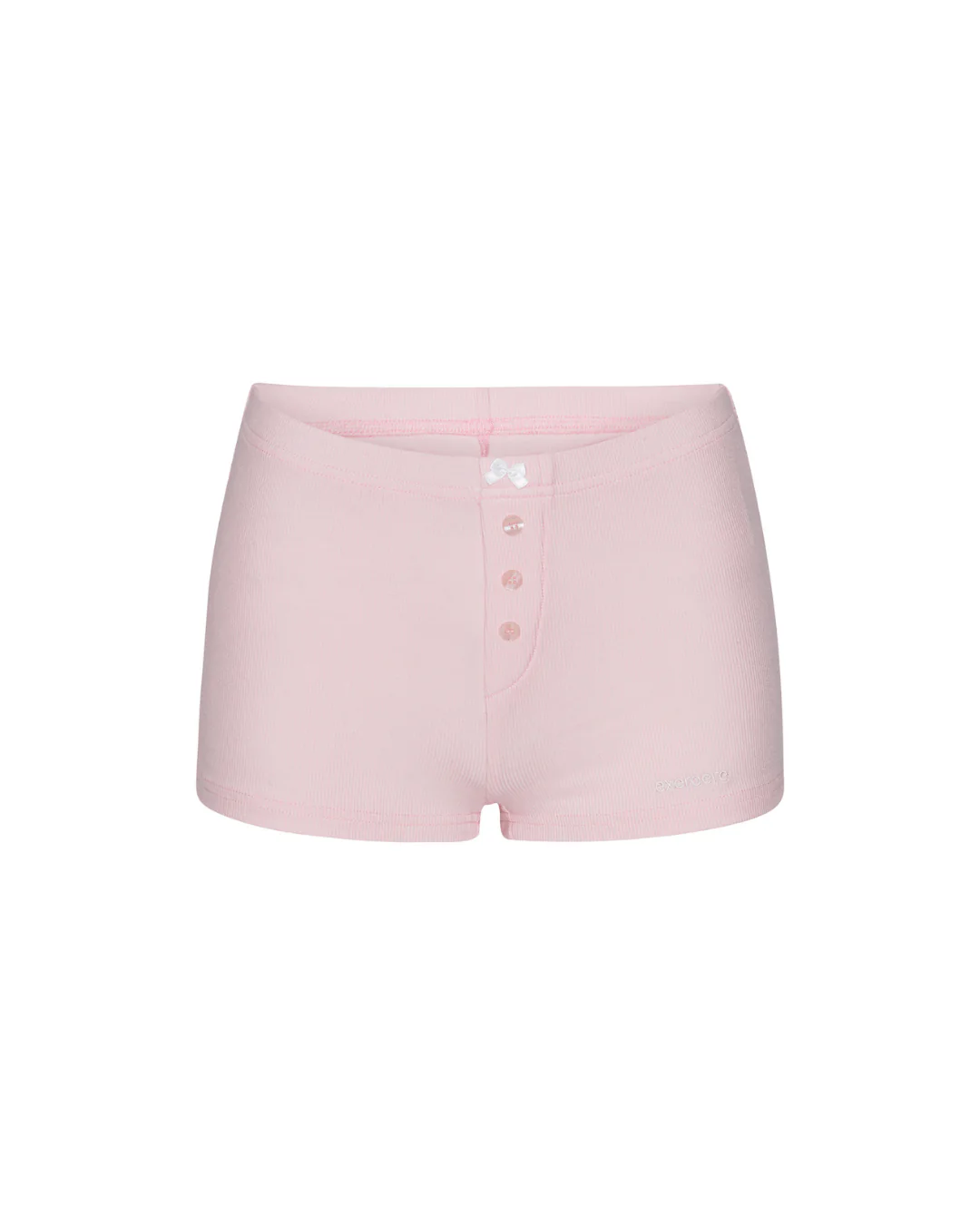 Rib Night Shorts - Soft Pink - Image 6