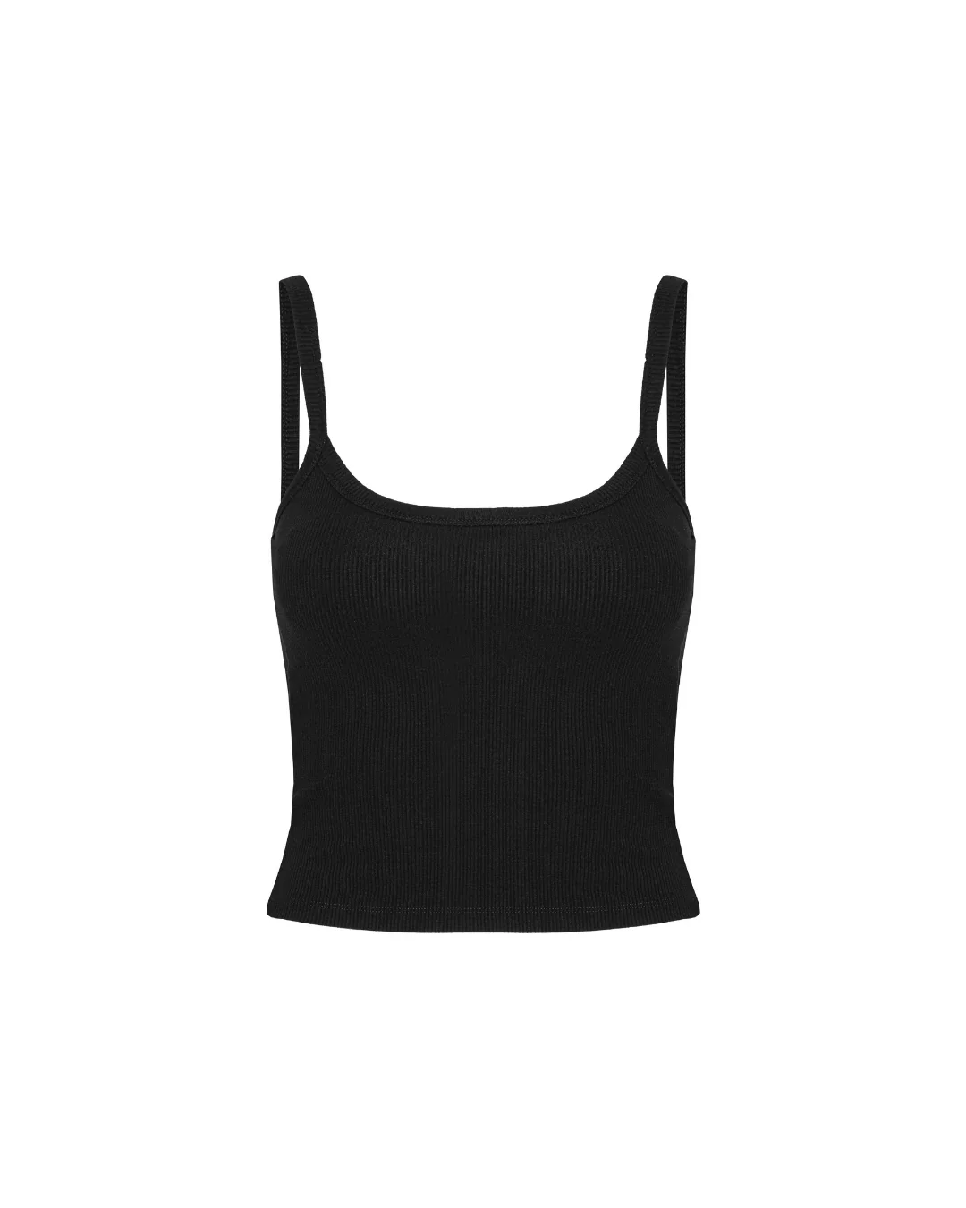 Rib Tank Top - Black - Image 6