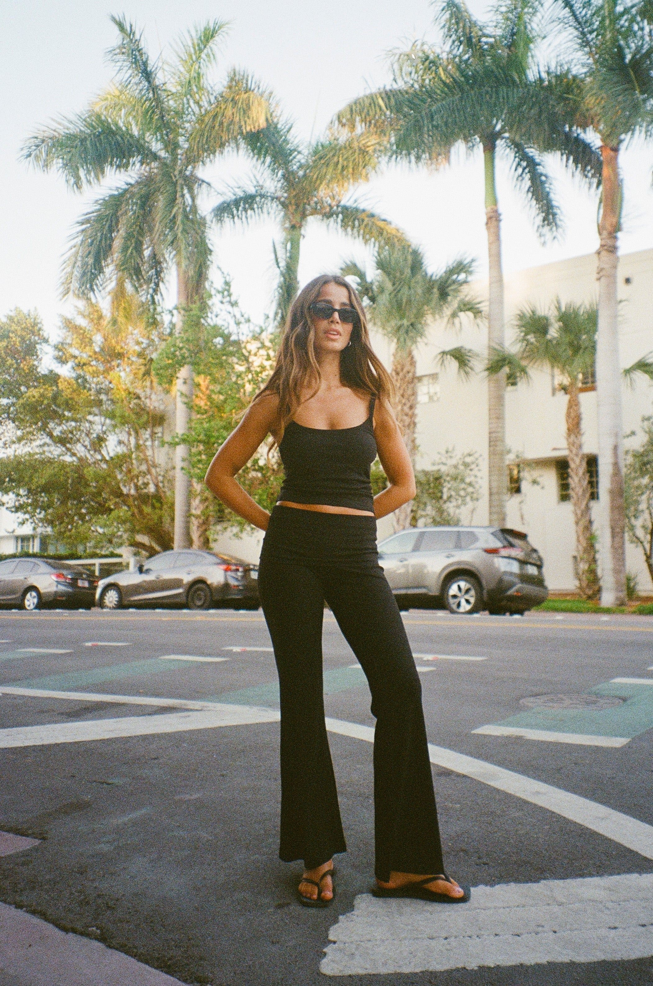 Rib Tank Top - Black - Image 7