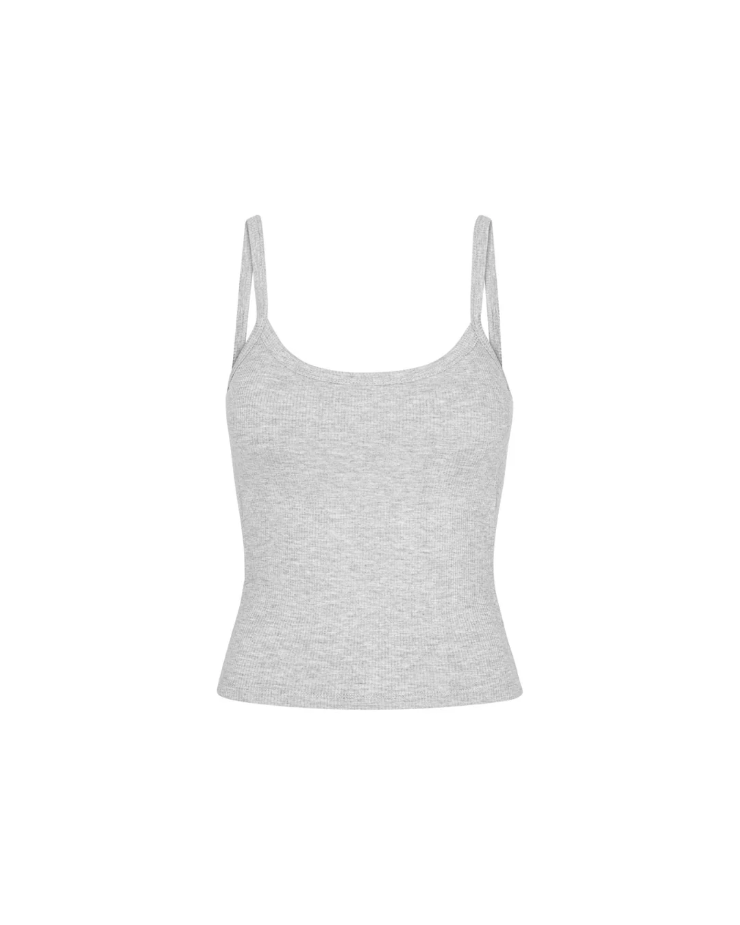Rib Tank Top - Grey Melange - Image 3
