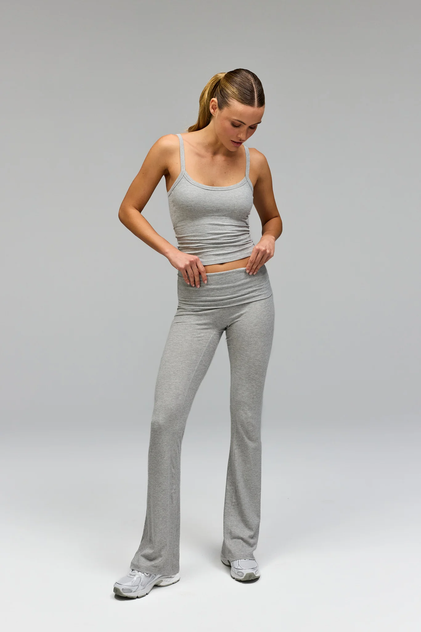 Rib Tank Top - Grey Melange - Image 4