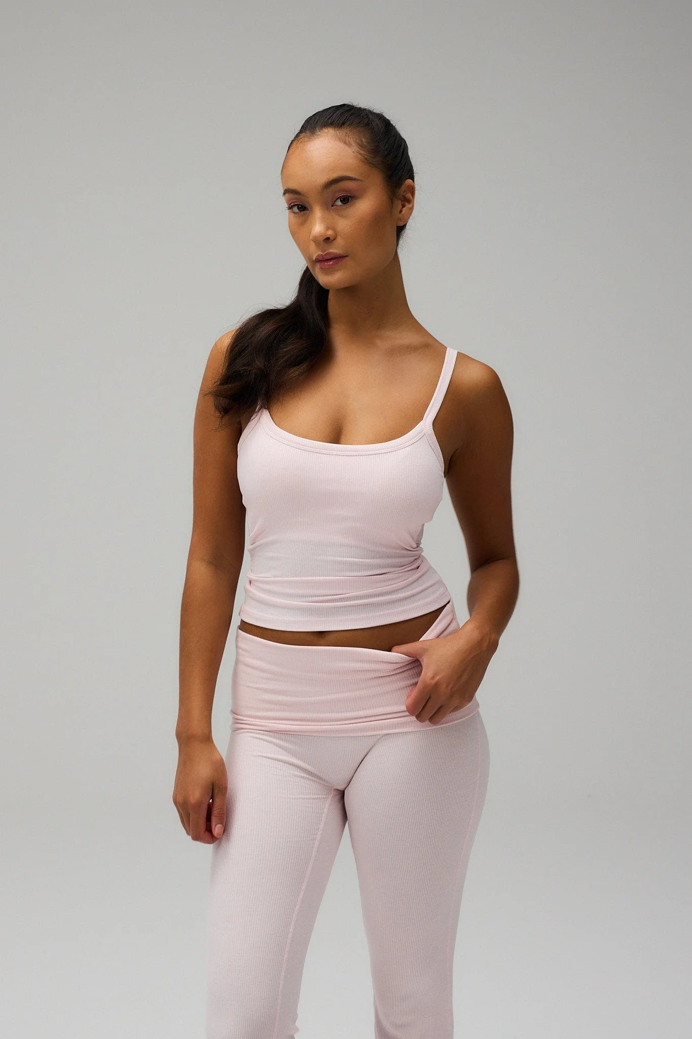 Rib Tank Top - Soft Pink - Image 7